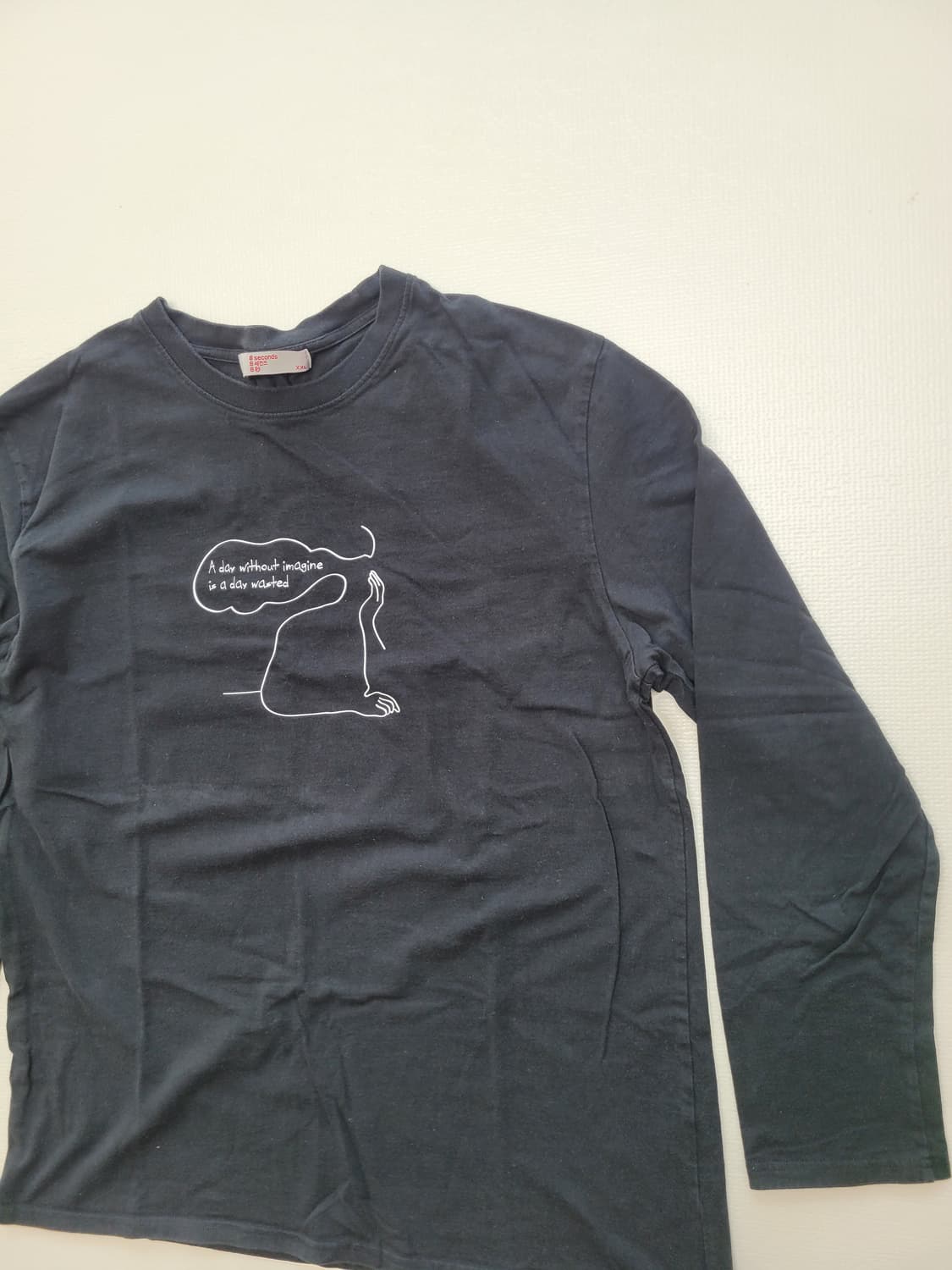 에잇세컨즈 8seconds 남자 긴팔 티셔츠 110 블랙 상품이미지2