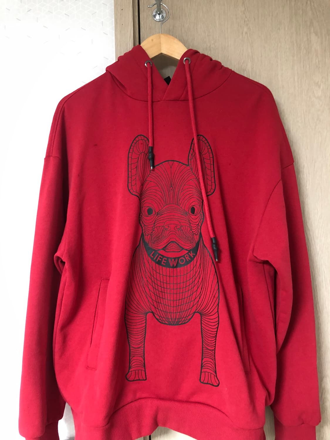 라이프워크 후드티(레드) 상품이미지2