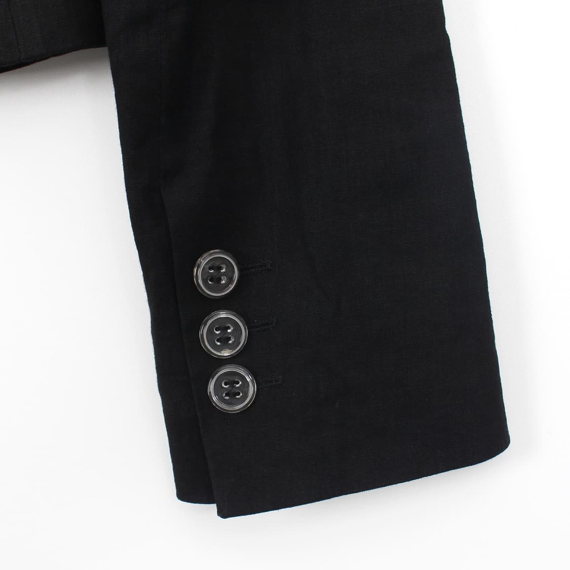 엠포리오 아르마니 ARMANI 빈티지 핀턱 자수 블랙 린넨 자켓 상품이미지8