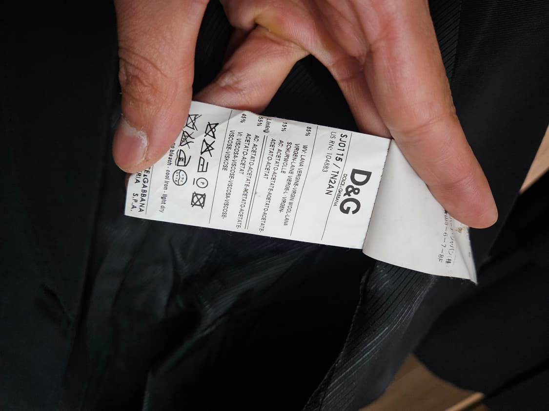 D&G(Dolce & Gabbana) 블랙 새틴 라펠 블레이저 상품이미지4