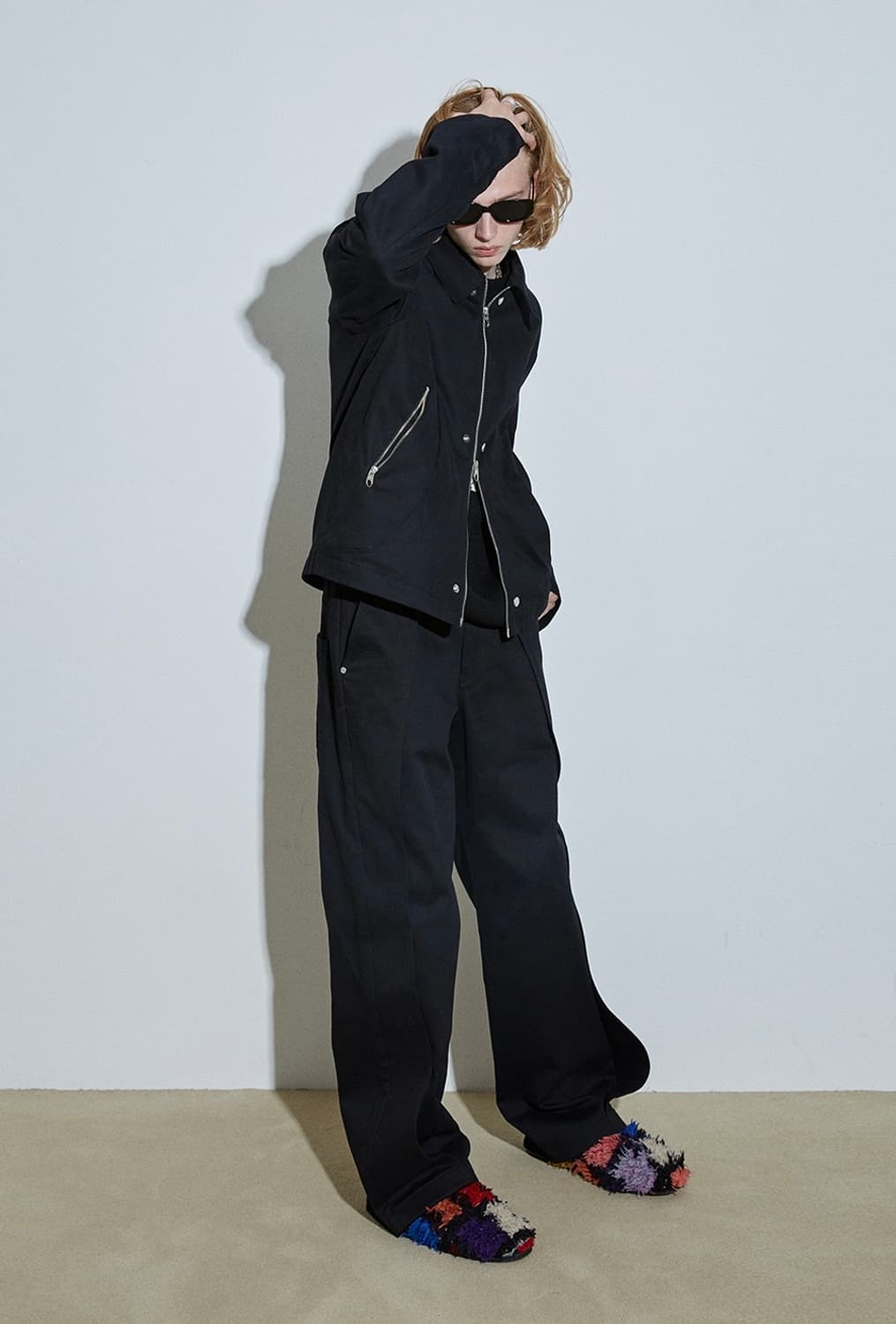 아이돈워너셀 멀티집업 코튼 절개 라인 이중지퍼 집업 자켓 1 상품이미지3