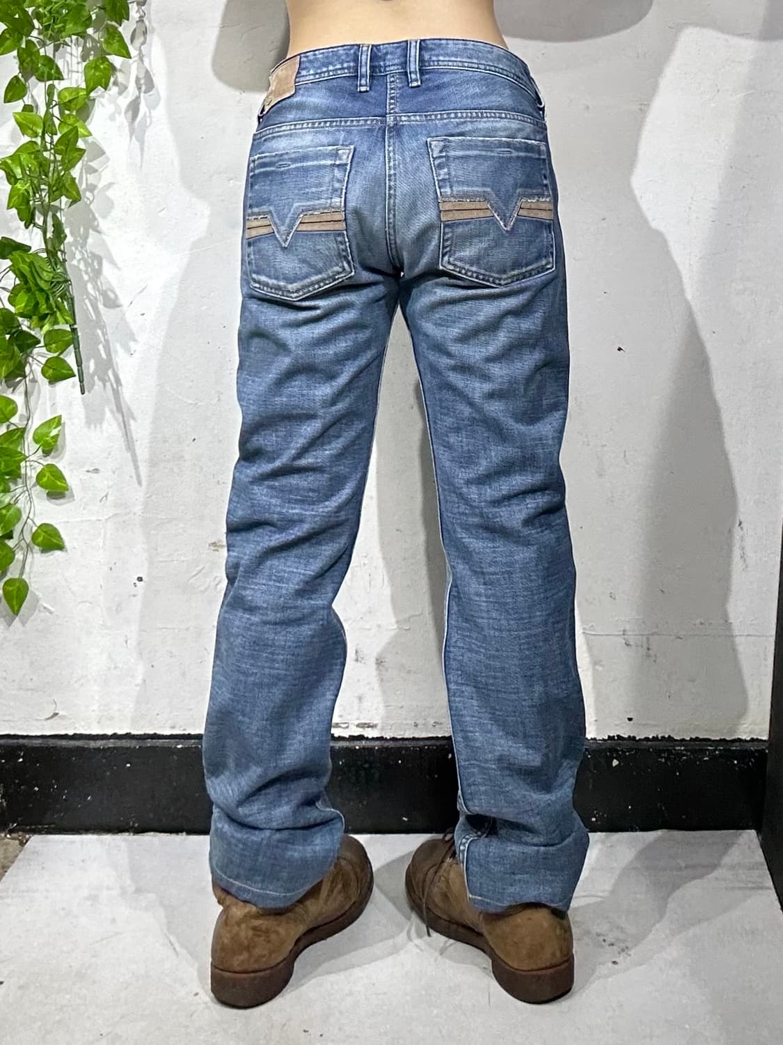 디젤 zatiny 투톤 아플리케 중청 데님 팬츠 청바지 29 상품이미지3