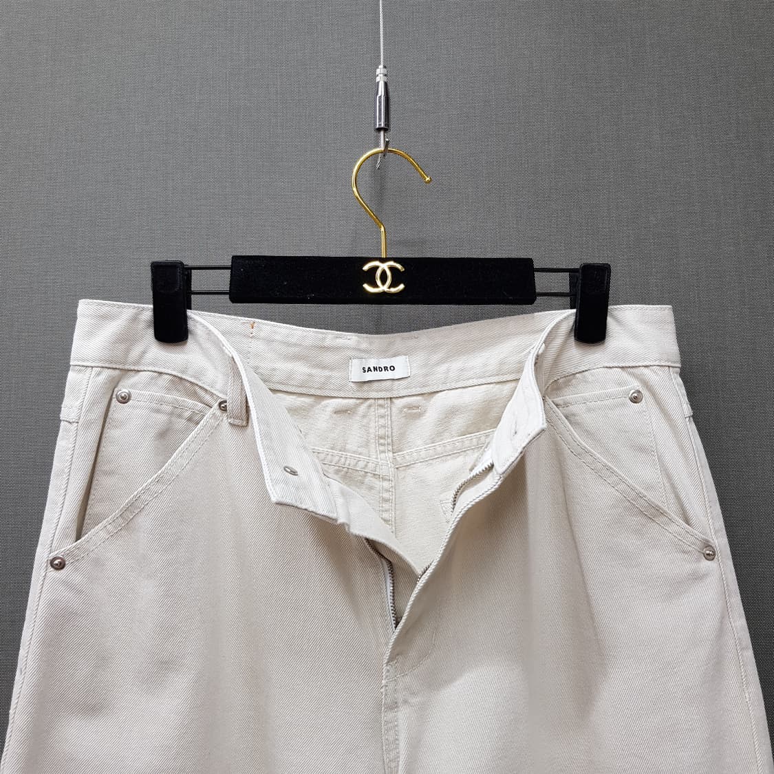 산드로 2023 와이드 코튼 데님 팬츠 40사이즈 상품이미지2