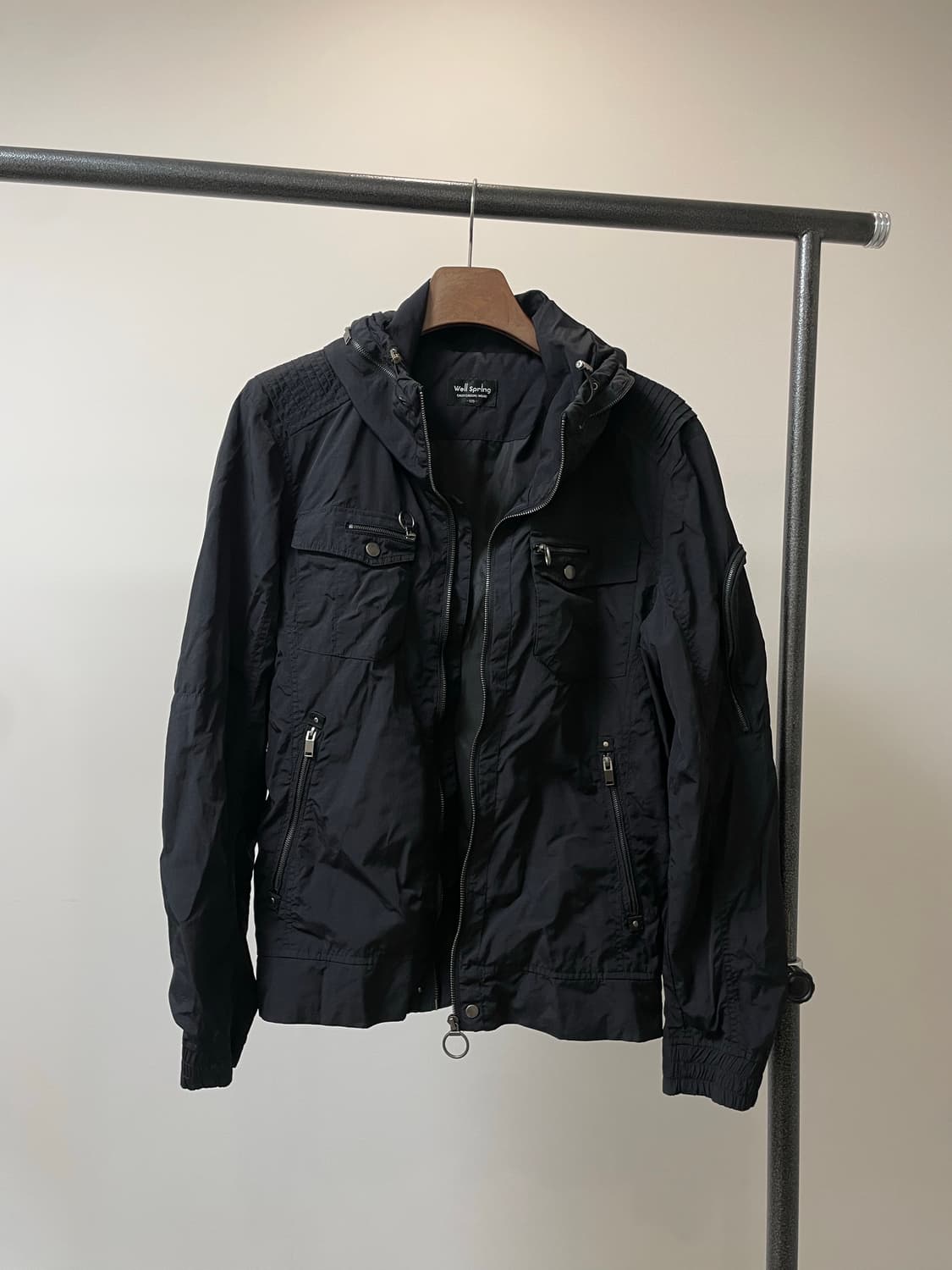 (105) 웰스프링 히든 후드 락시크 블루종 자켓 상품이미지1