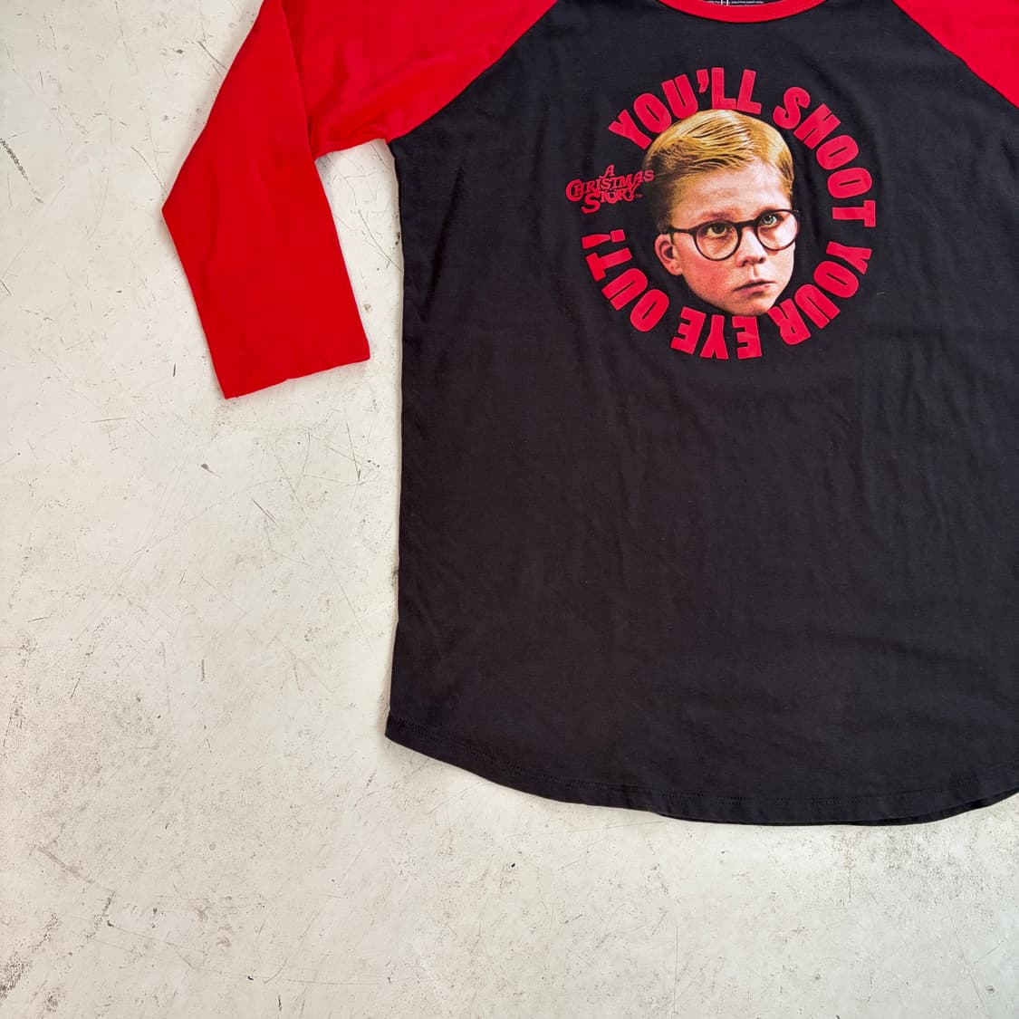 크리스마스 스토리 오피셜 빈티지 7부 나그랑 티셔츠 2XL 상품이미지3