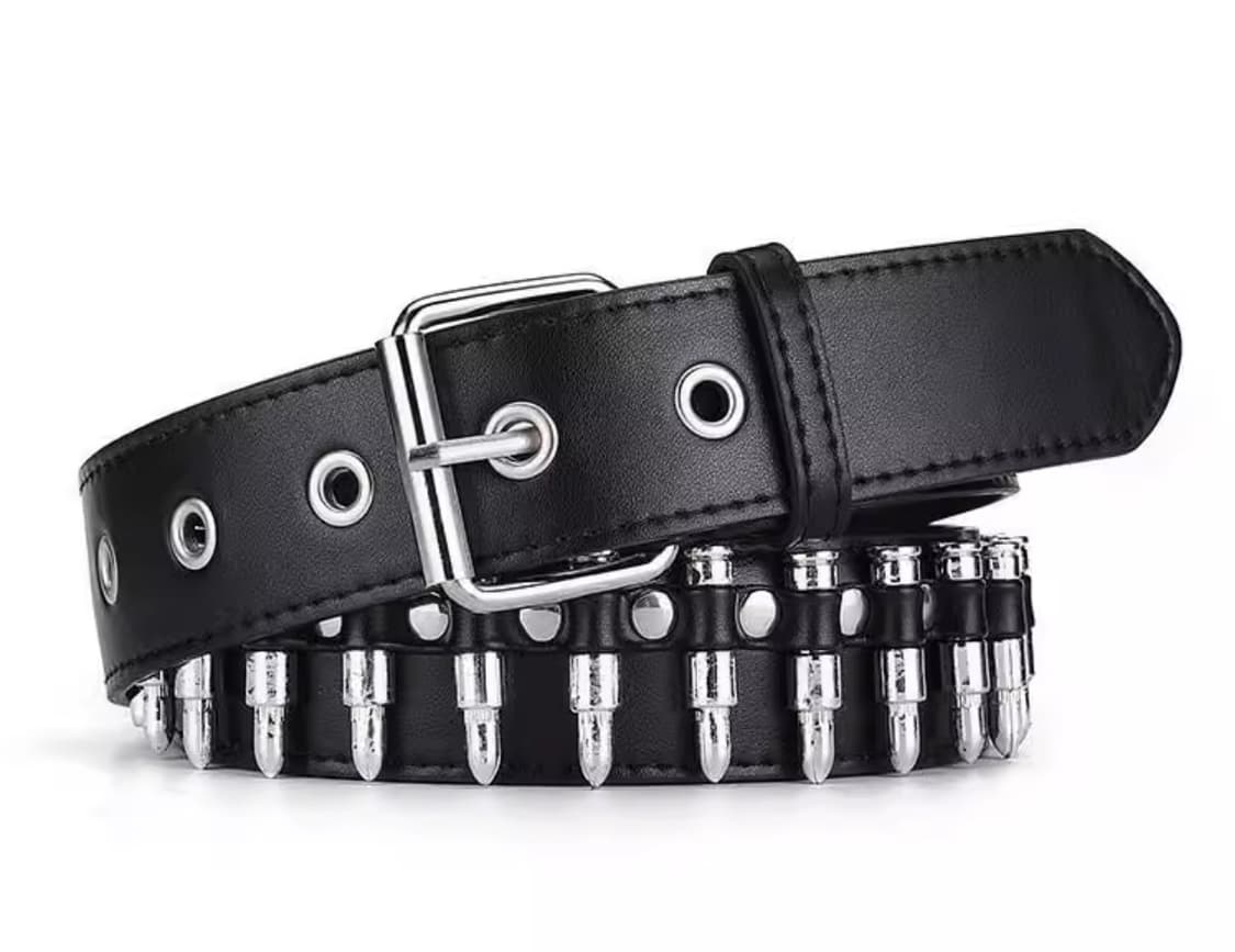  Bullet Edge Black Belt – 스트릿 탄피 포인트 벨트 상품이미지1