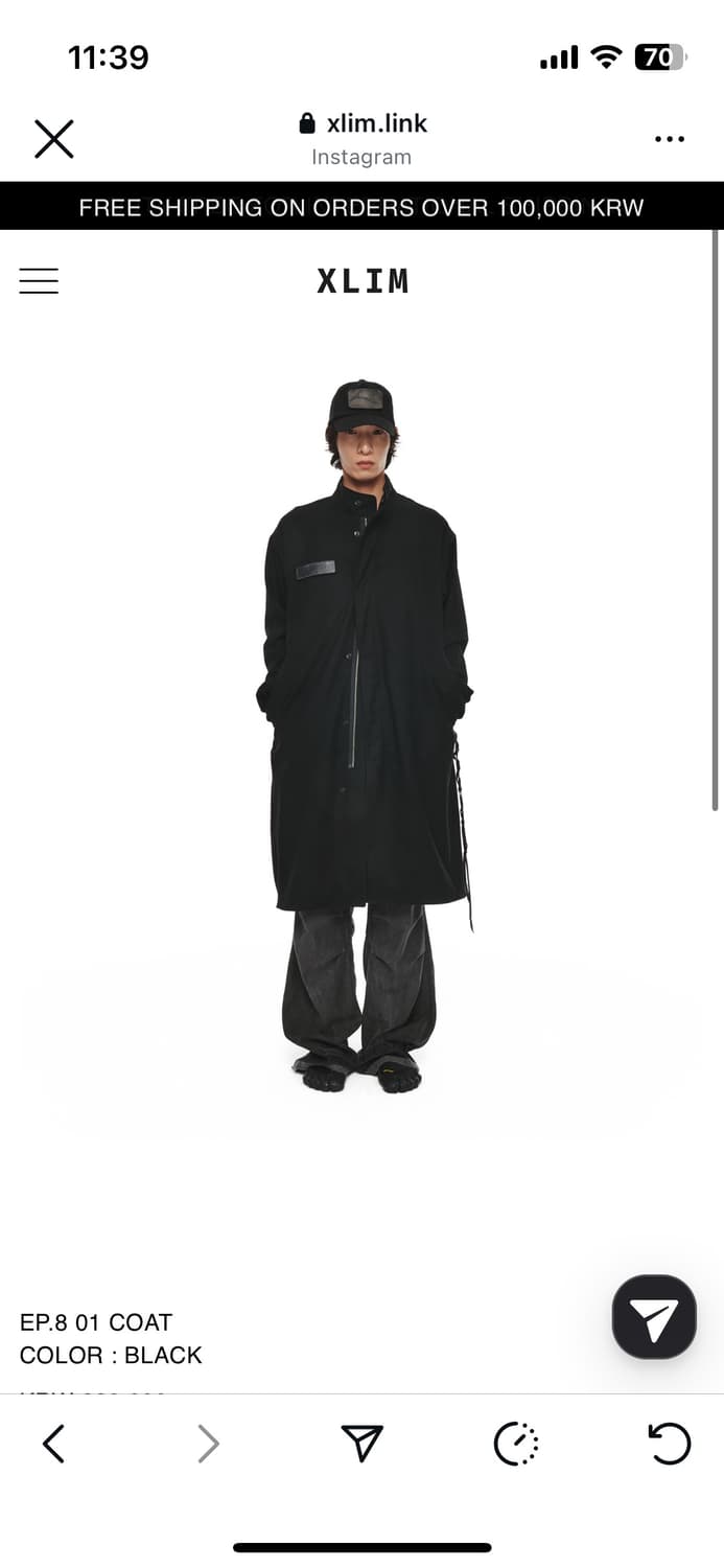 Xlim ep.8.01 Coat XL 새상품 상품이미지1