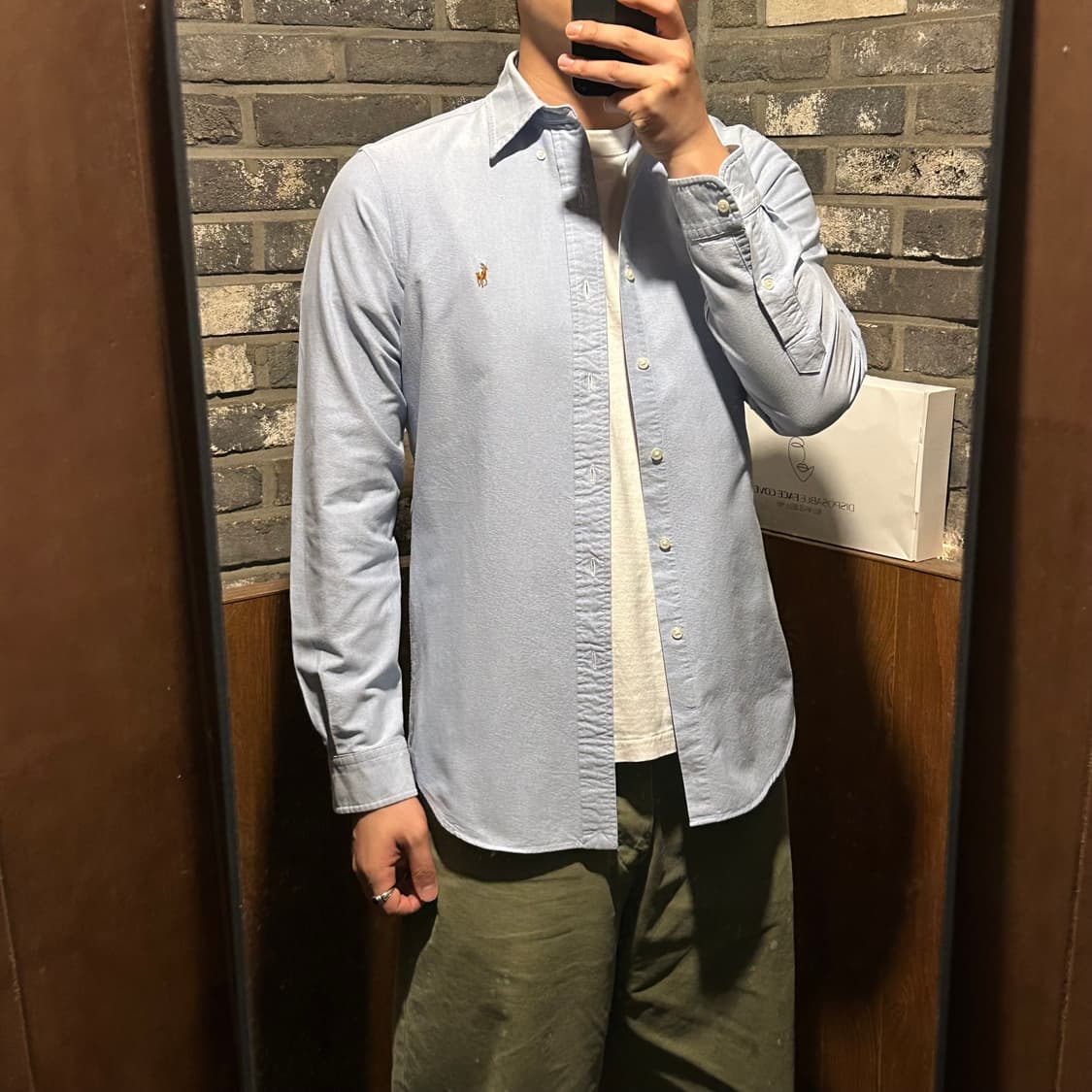 S) 폴로 랄프로렌 클래식 하늘색 옥스포드 셔츠 상품이미지8