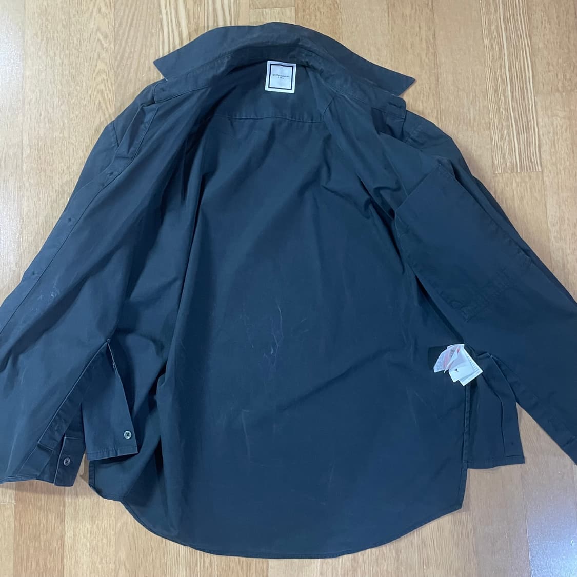 우영미 코튼 백로고 셔츠 100사이즈 상품이미지8