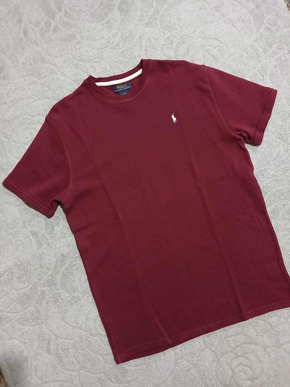(새상품)폴로 랄프로렌 버건디 컬러 반팔티 L 상품이미지4