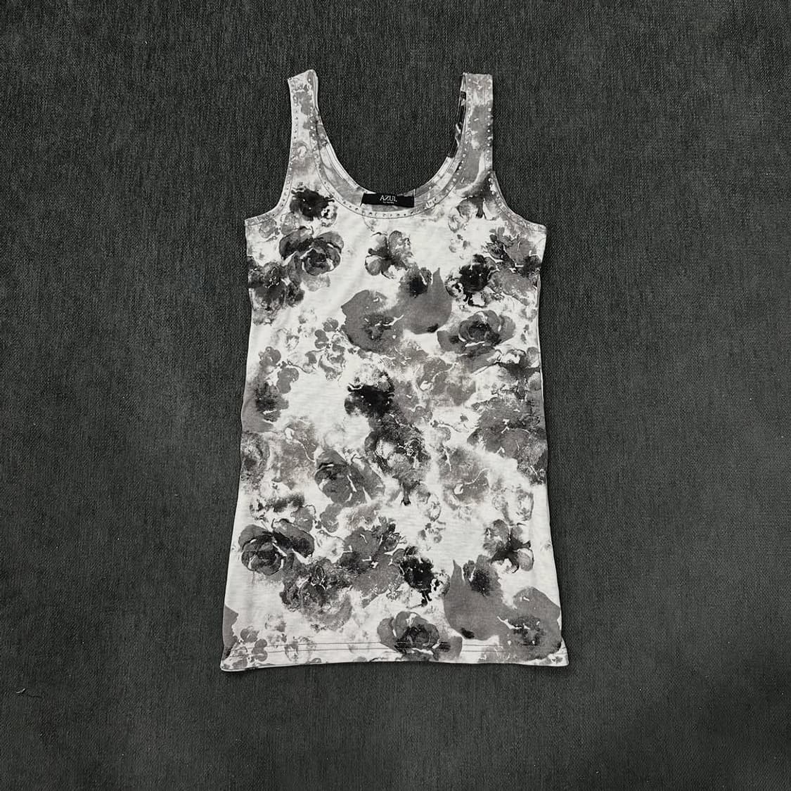 floral pattern cubic sleeveless 상품이미지1