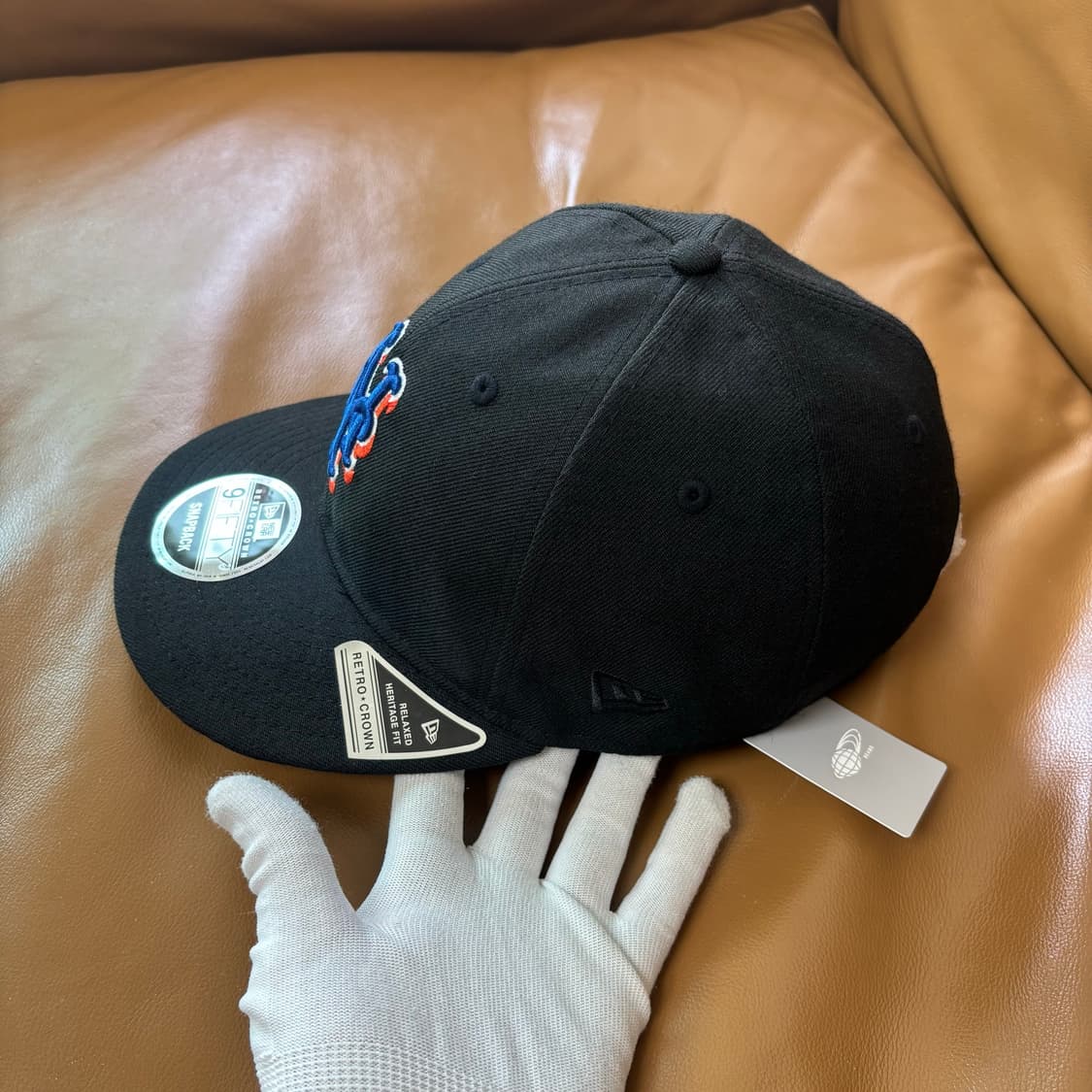 BEAMS 빔즈 빔스 뉴에라 9Fifty 6패널 볼캡 모자 메츠 블랙 상품이미지4