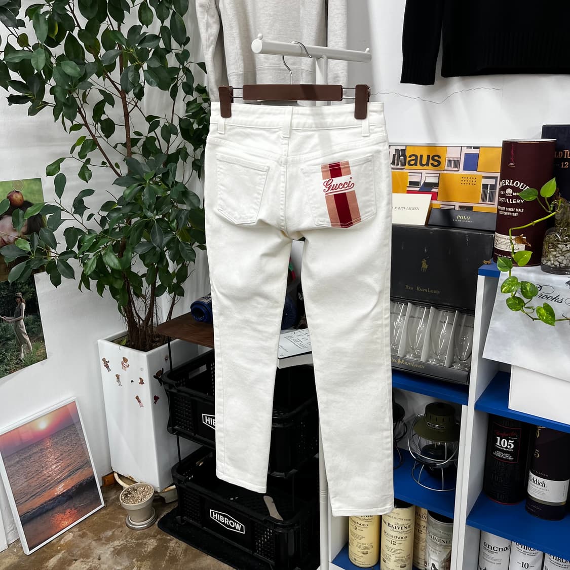 구찌 우먼 화이트 데님 팬츠 38 상품이미지1