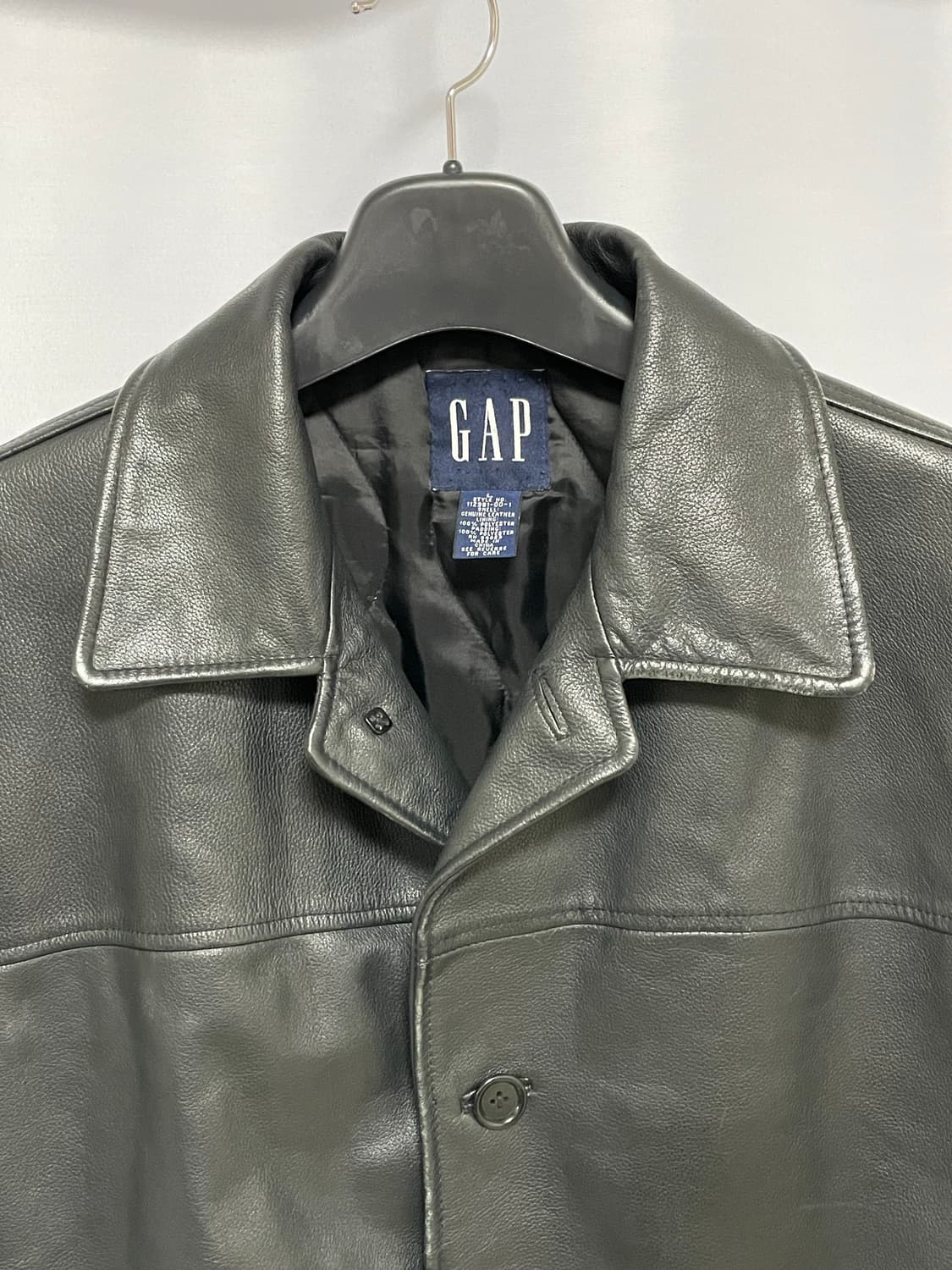 [D.O Archives] 90s 올드갭 레더 카코트 블랙(L) 상품이미지2