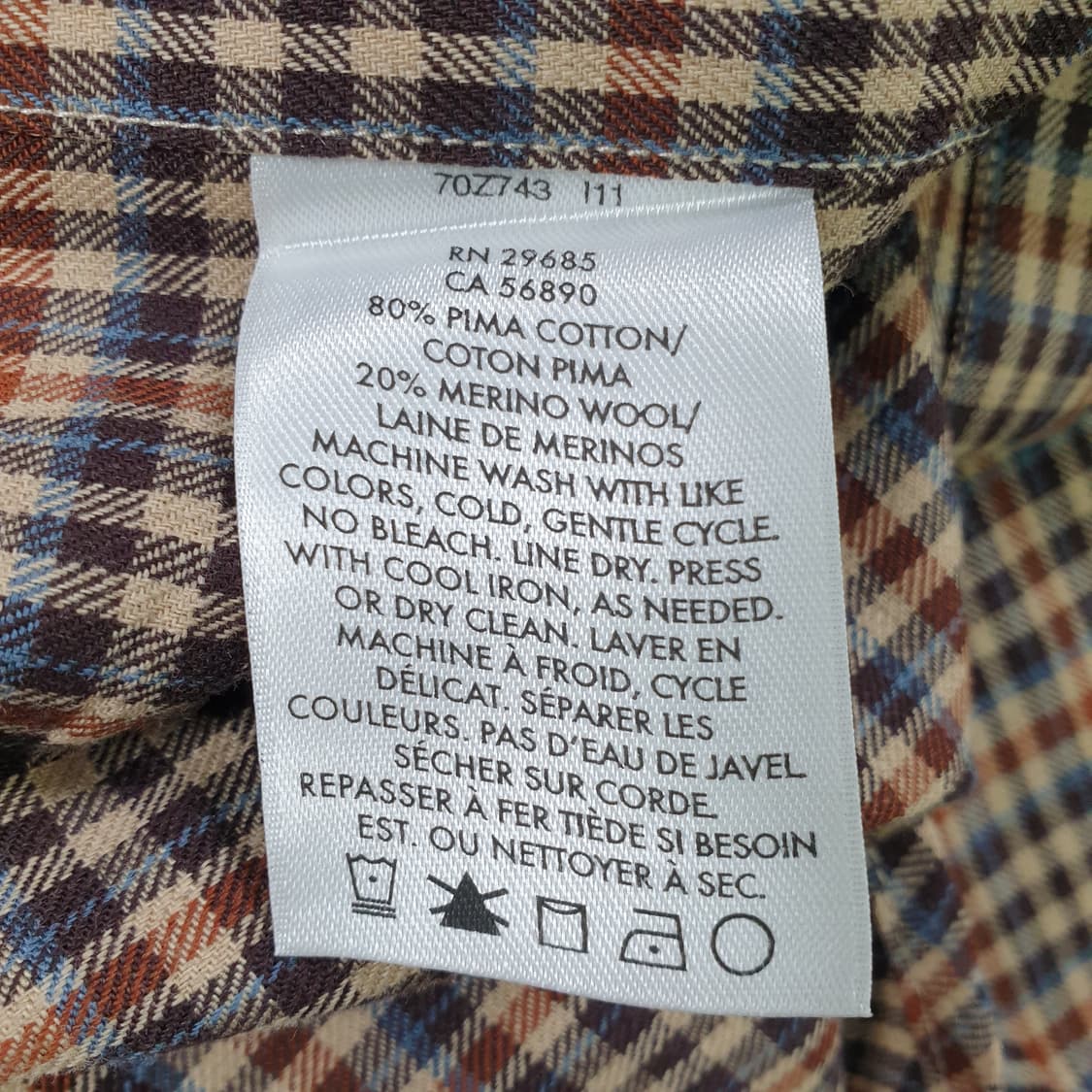 펜들턴 체크 울 혼방 셔츠 상품이미지3