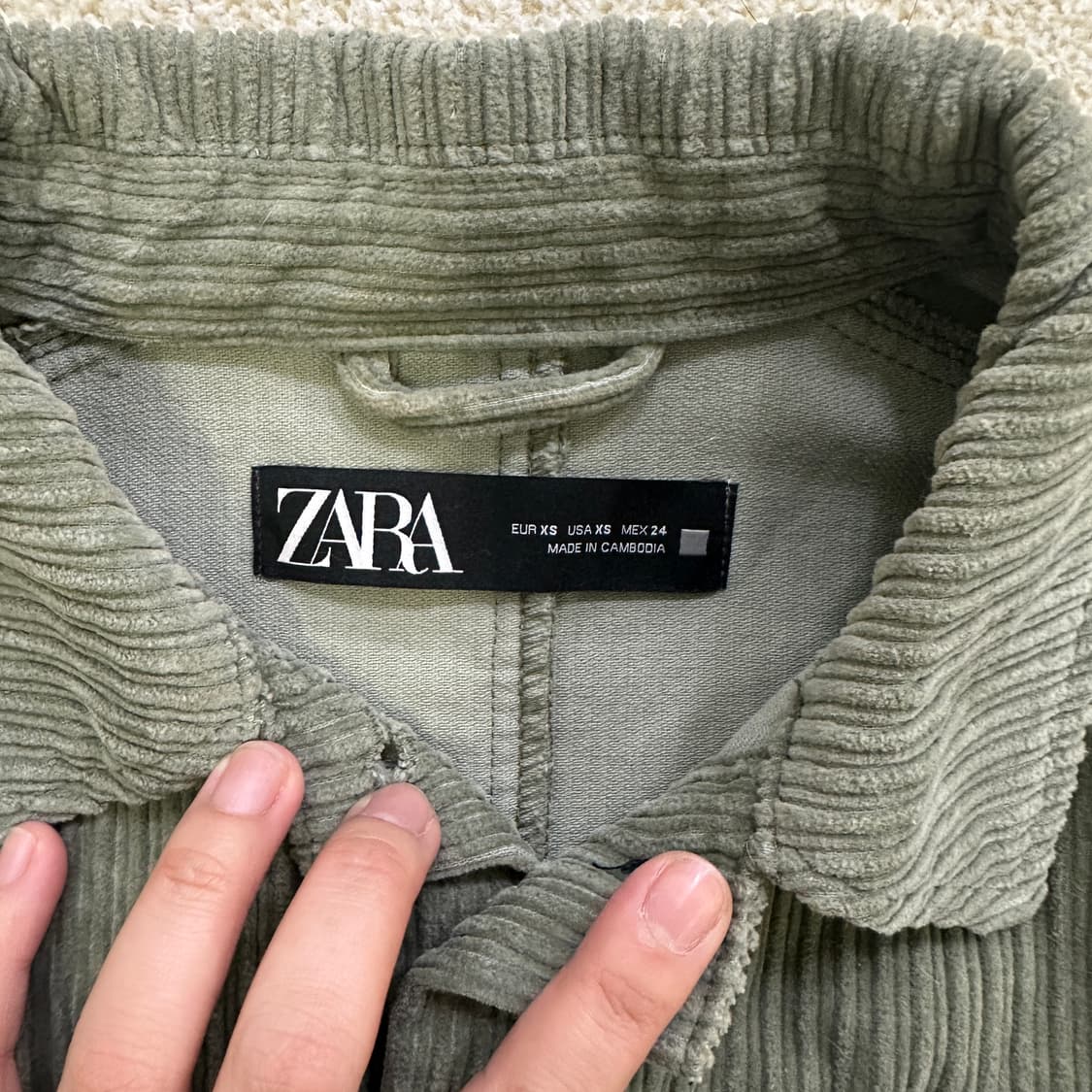 XS 자라 코듀로이 재킷 0317D 상품이미지3