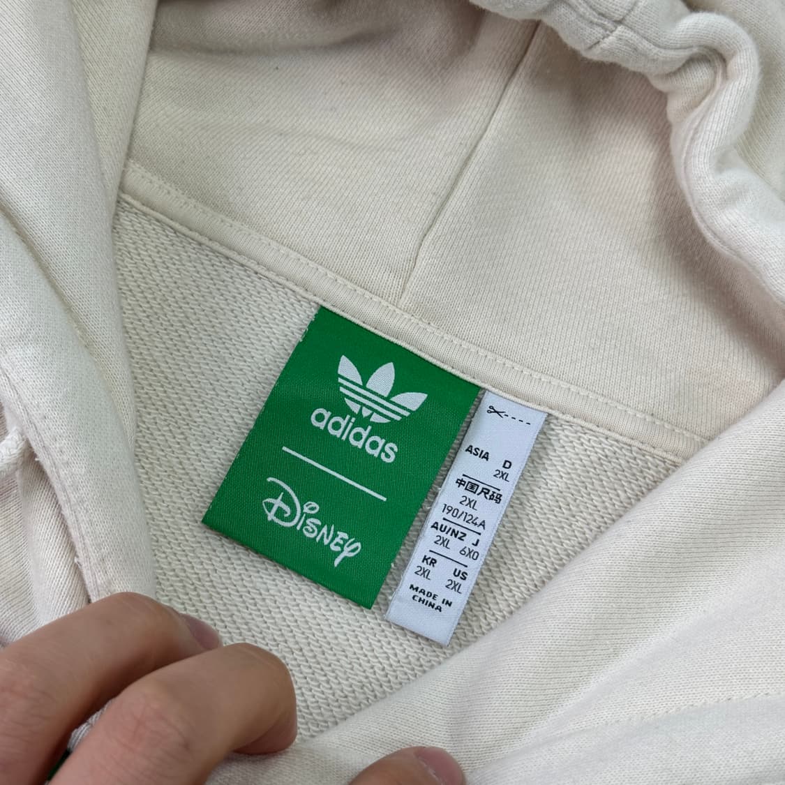 아디다스 디즈니 커밋 크림 후드 2XL 상품이미지4