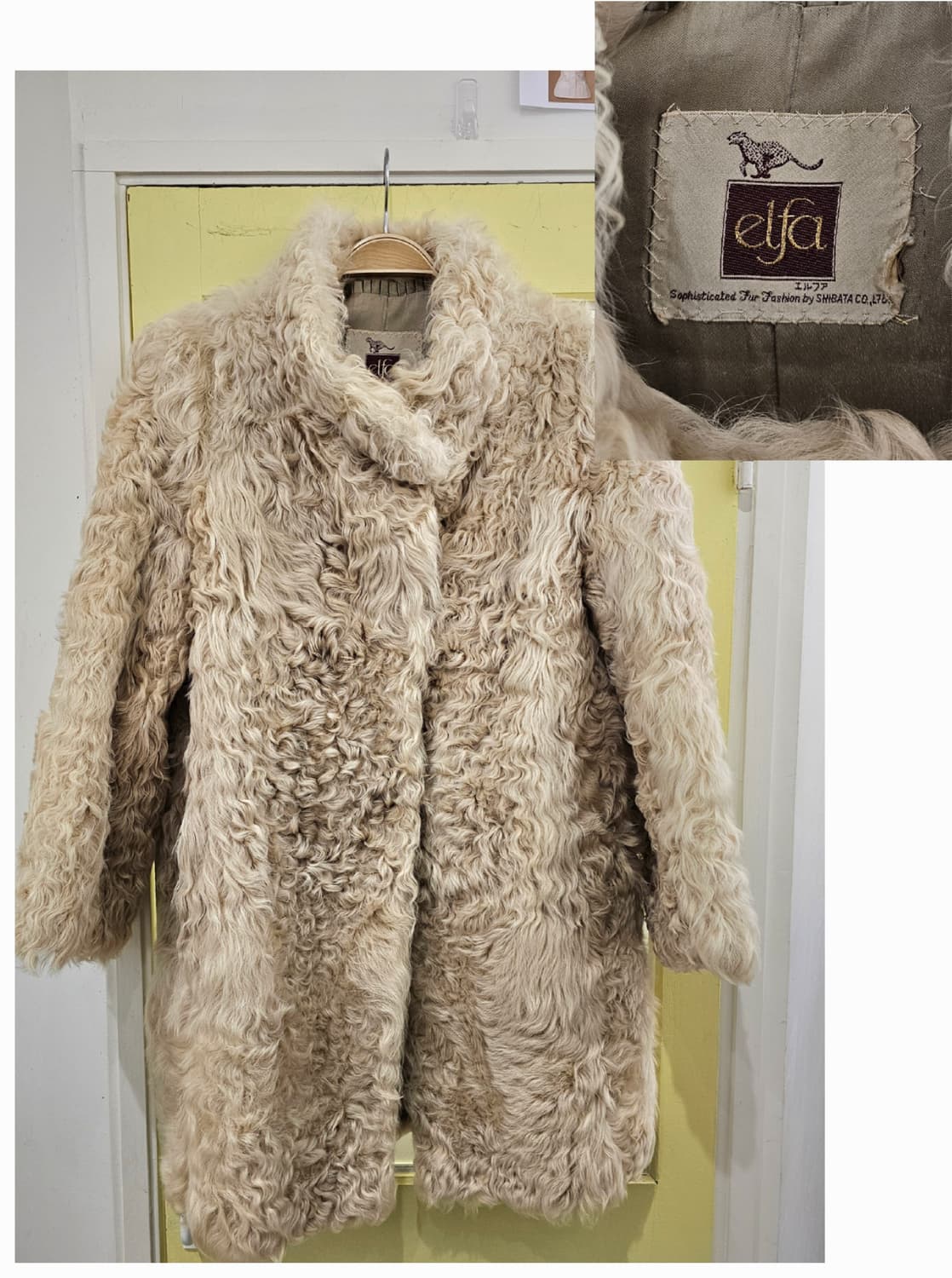 램스헤어/양털 미들 코트 상품이미지3