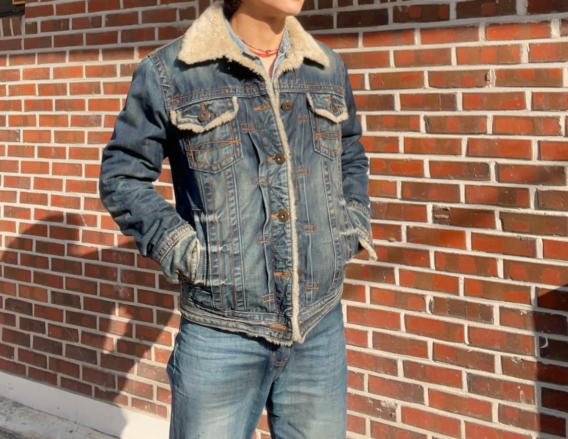 빈티지 웨스턴 쉐르파 데님자켓 상품이미지2