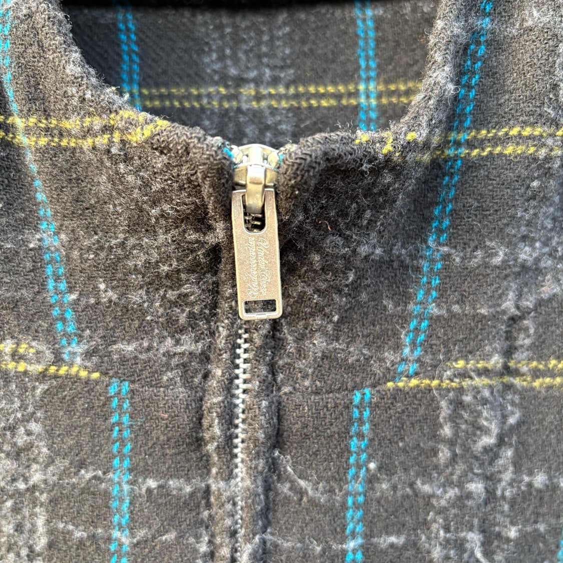 언더커버 블랙 울 체커 후드 자켓 상품이미지3