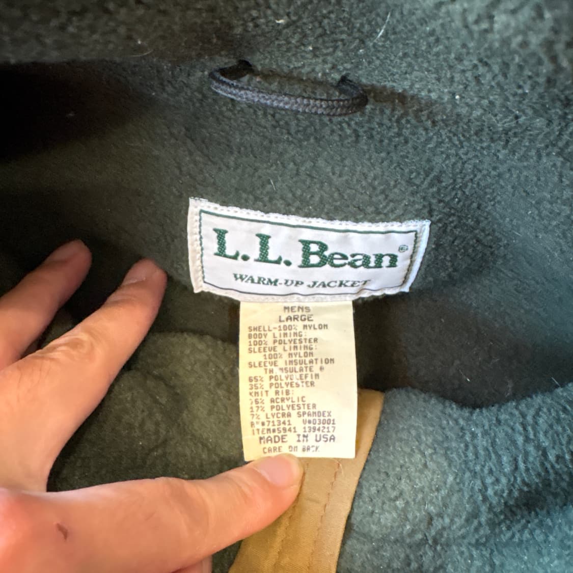 90년대 생산 llbean 엘엘빈 브라운 웜업 자켓  상품이미지3