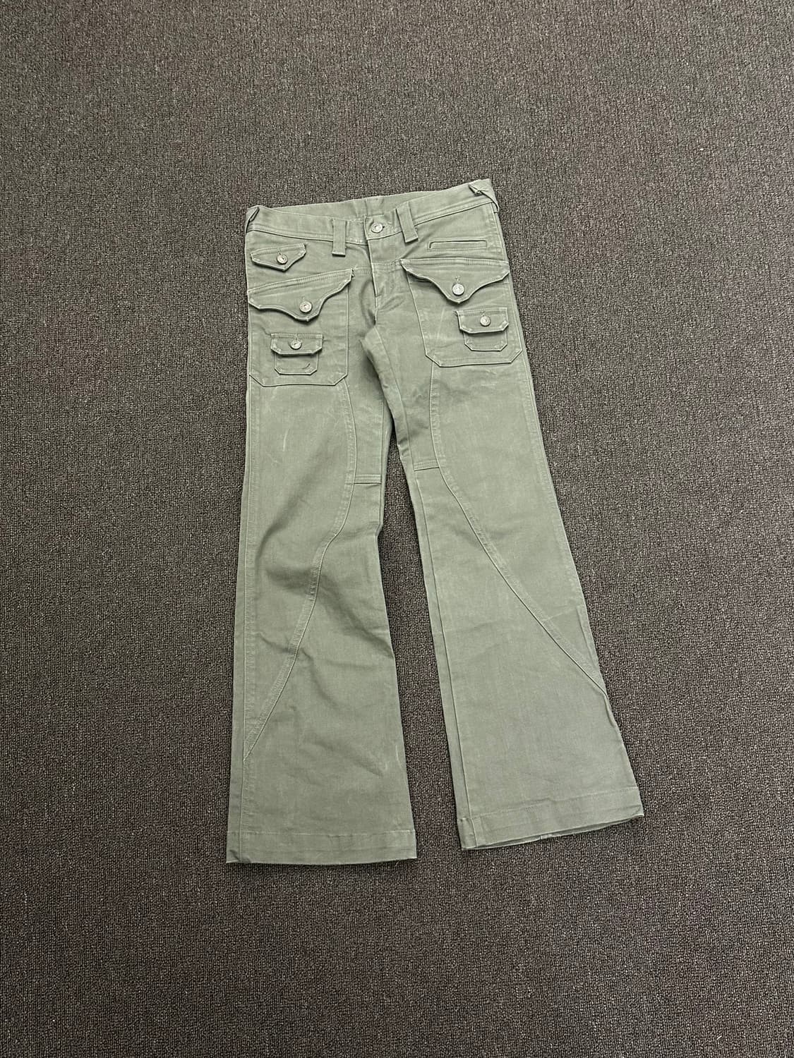 0)Japanese vintage 여성 부츠컷 카고팬츠 상품이미지5