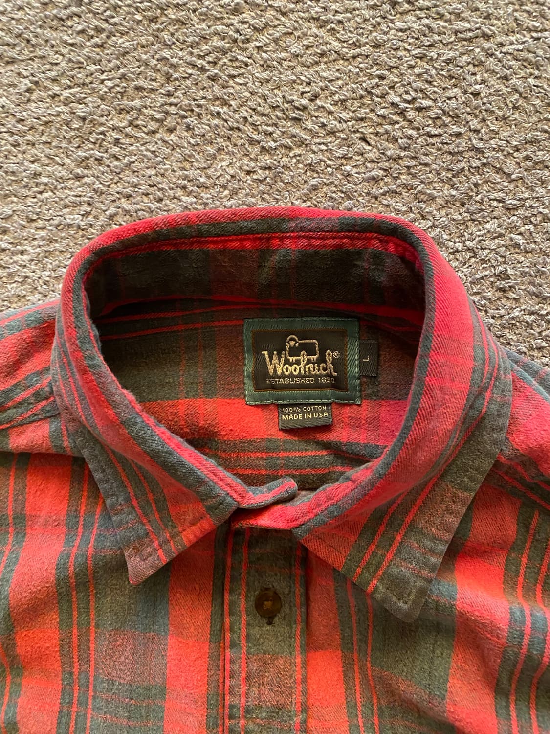 80's 울리치 헤비 플란넬 럼버잭 셔츠 L 상품이미지3