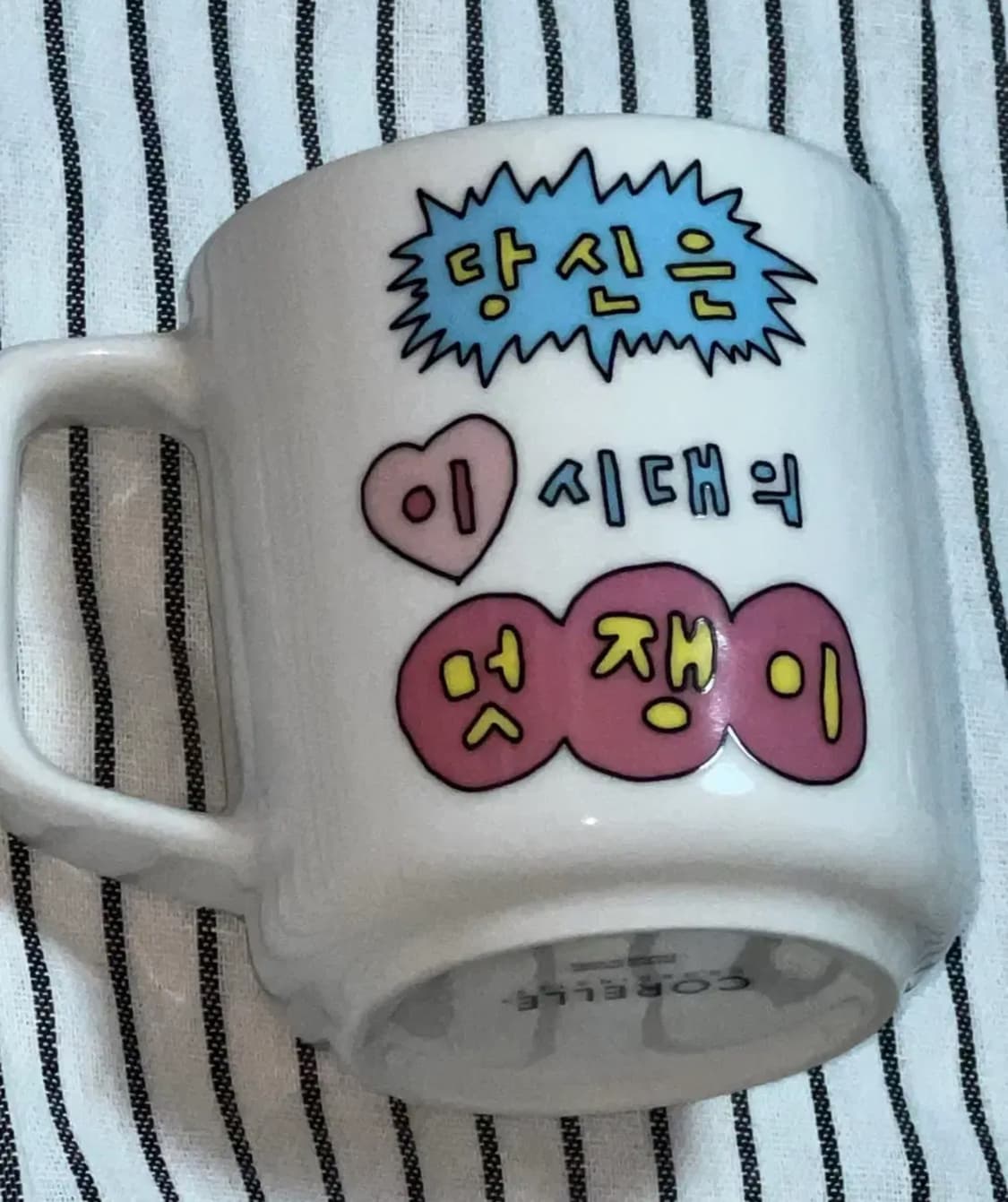 미사용 새상품 코렐 x 최고심 콜라보 머그컵 2개 상품이미지2
