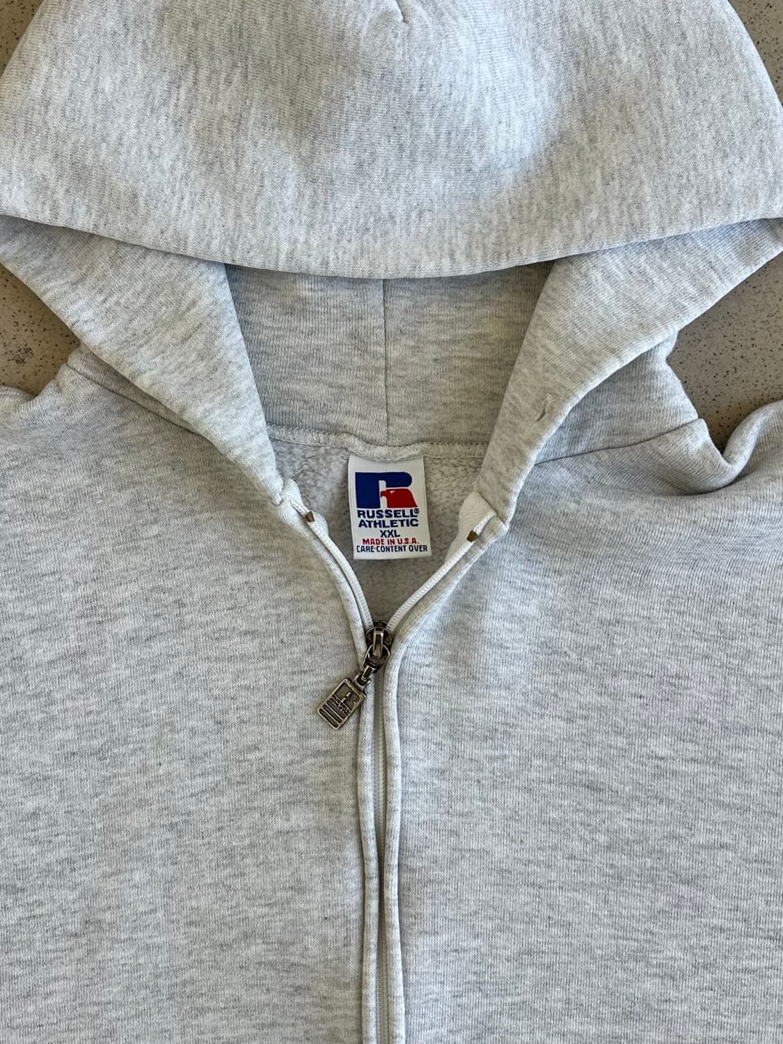 90s 빈티지 러셀 후드집업 그레이 XXL USA 상품이미지10