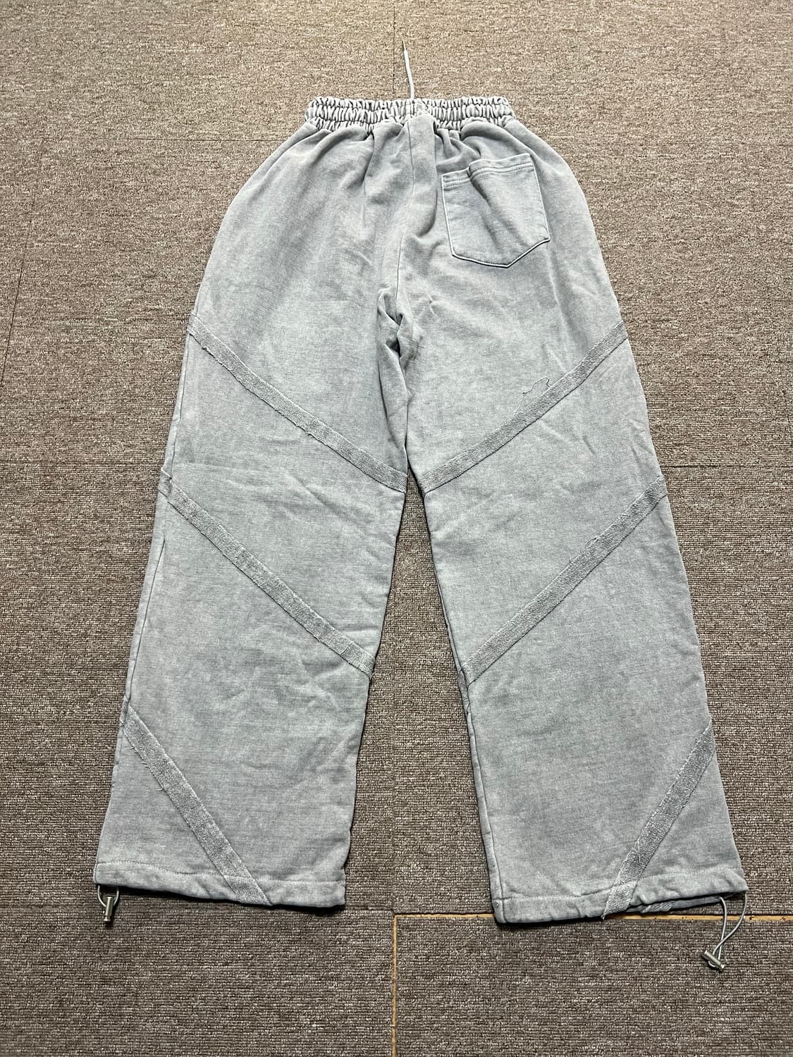 워싱 스티치 그레이 트레이닝 팬츠 상품이미지2