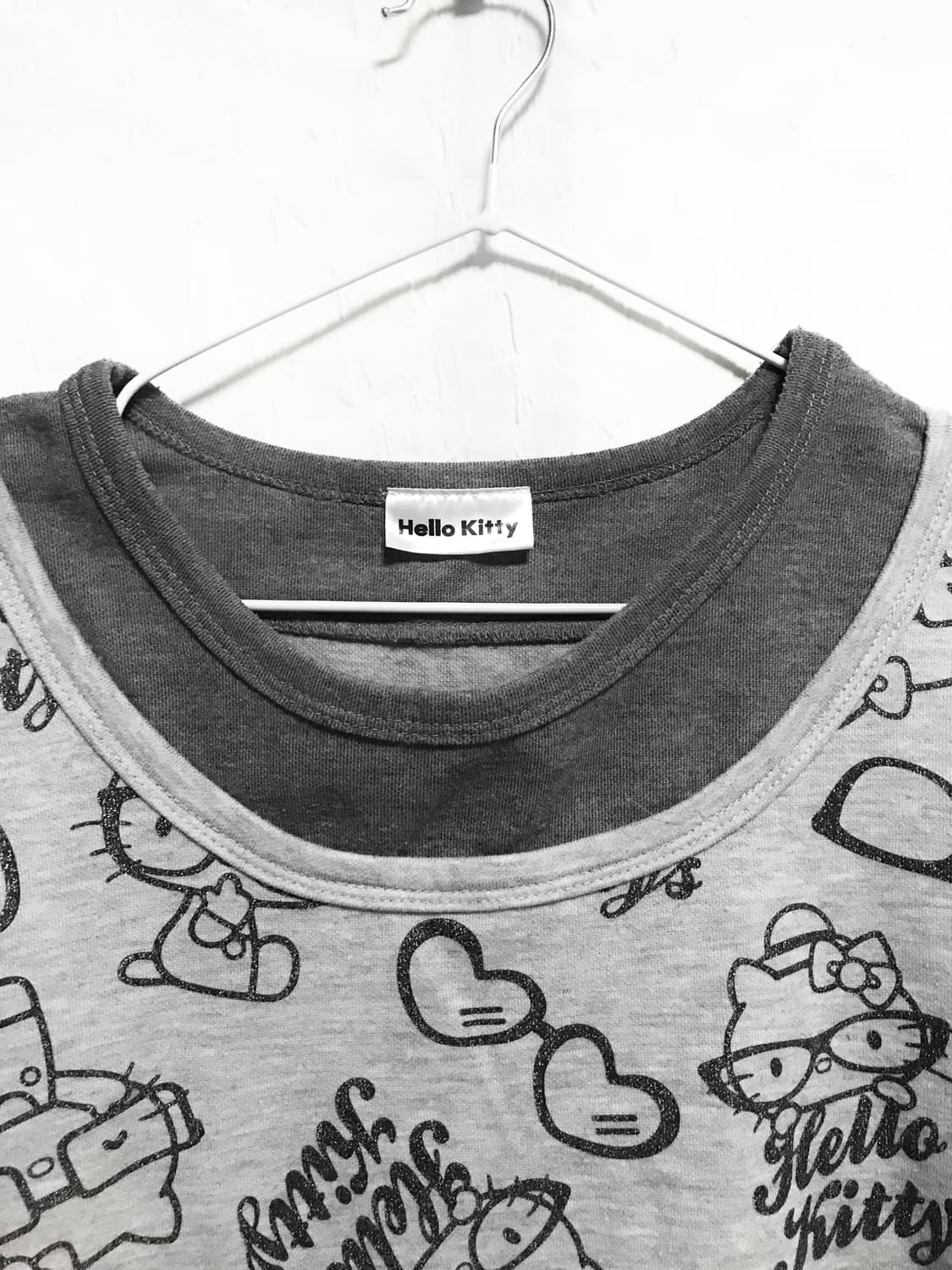빈티지 갸루 헬로키티 레이어드 맨투맨 상품이미지4