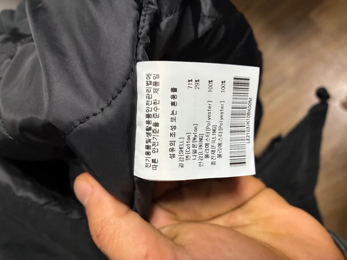 [새상품] LEE 리 퀼팅 파카 블랙 상품이미지8