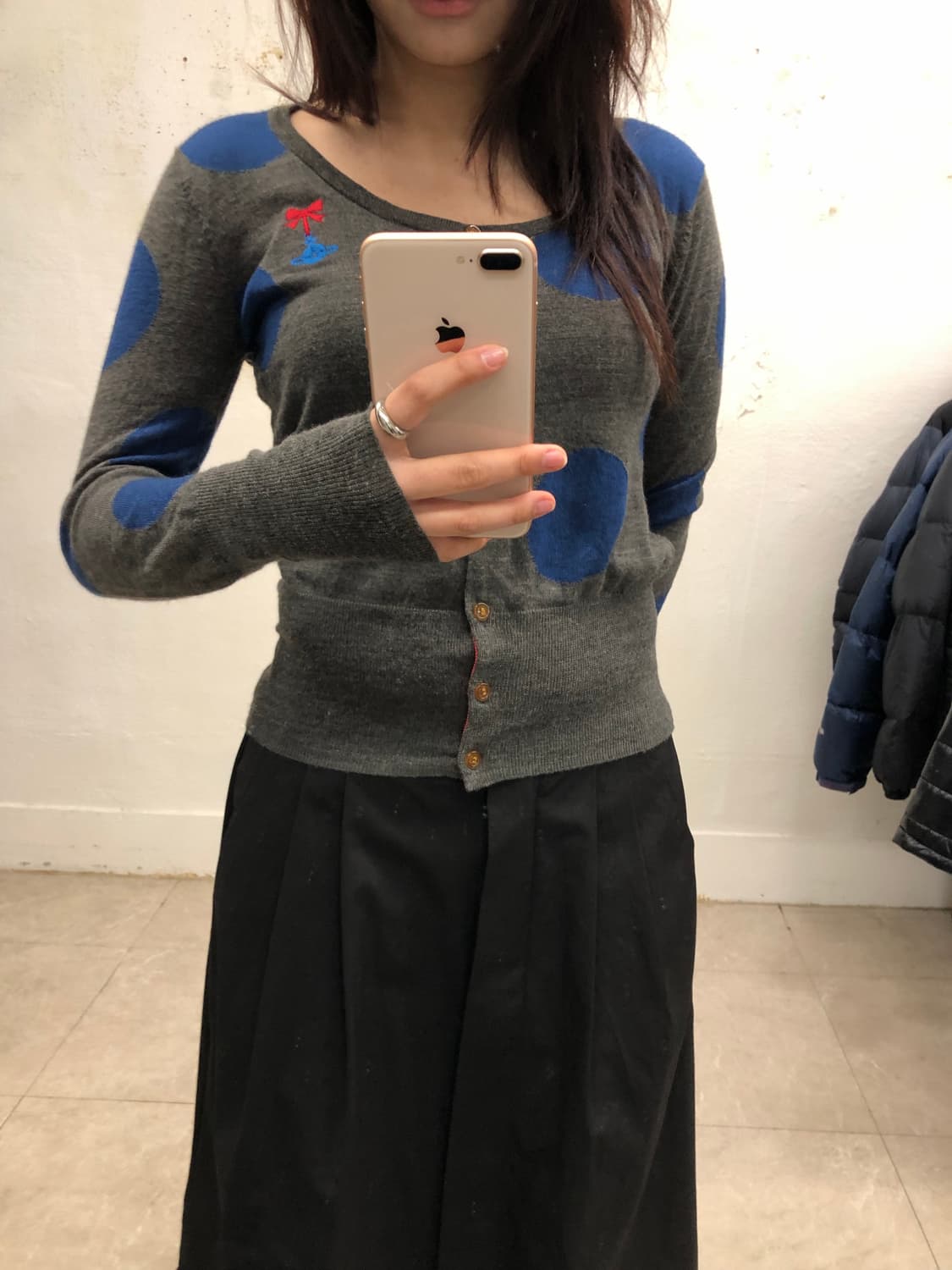 비비안웨스트우드 도트 가디건 상품이미지2