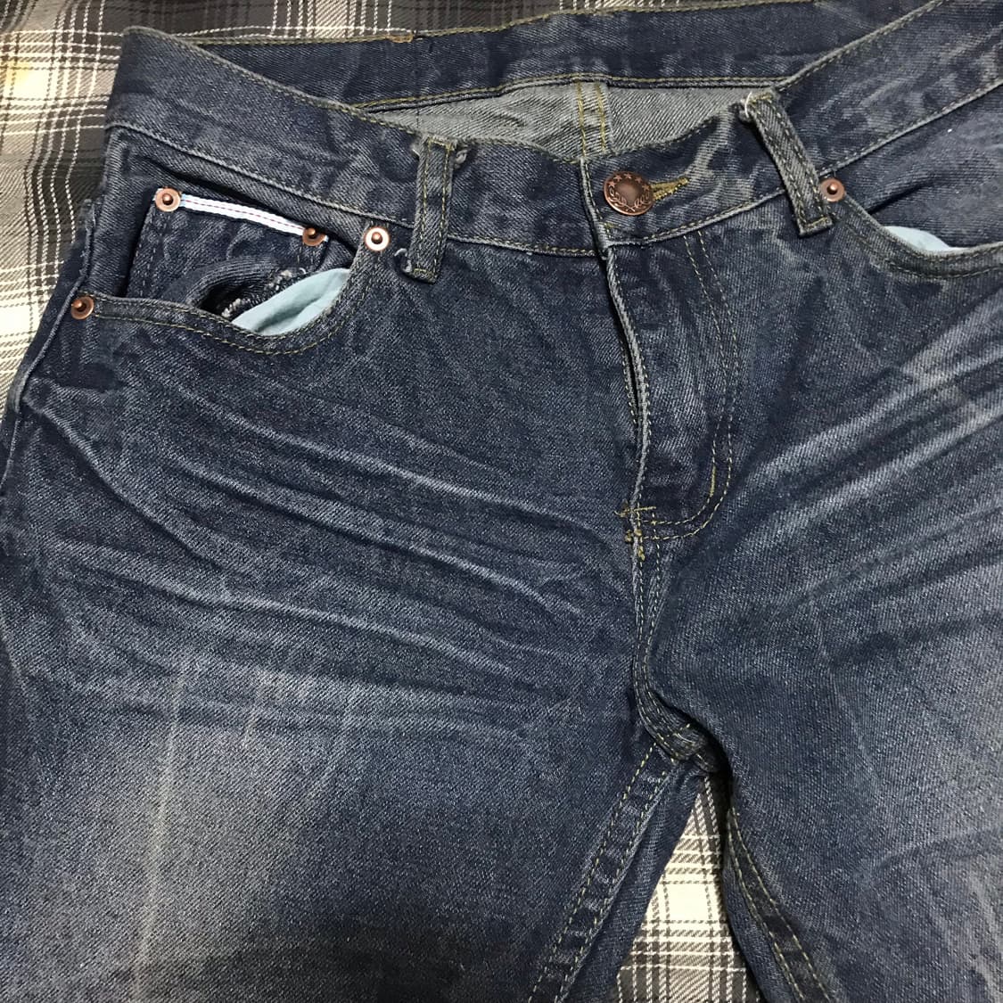 재팬 우리하라 00s 페이딩 에이징 워싱 데님 레귤러 스트레이트 상품이미지2