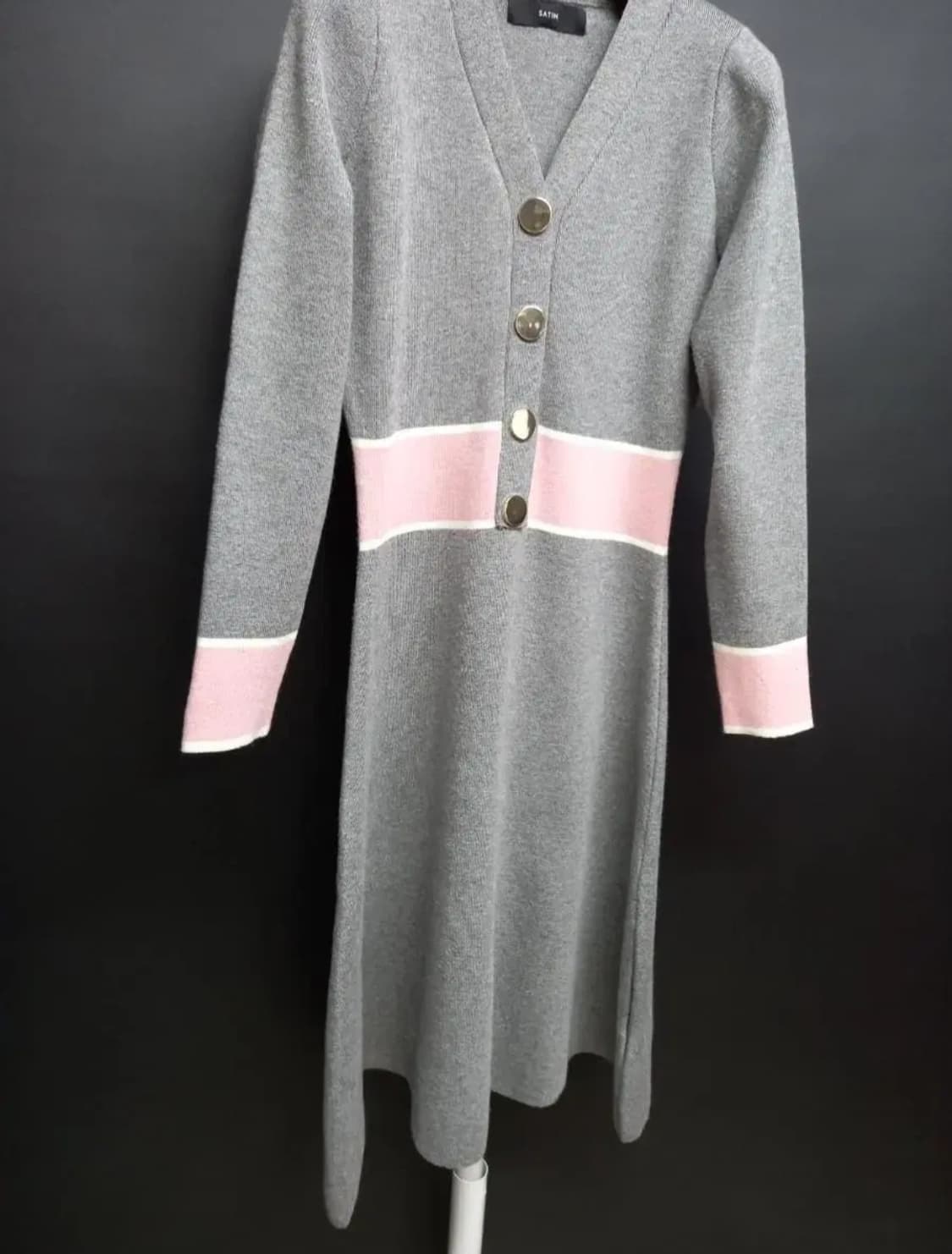 샤틴 SATIN 춘추동 니트 플레어원피스 55 상품이미지4