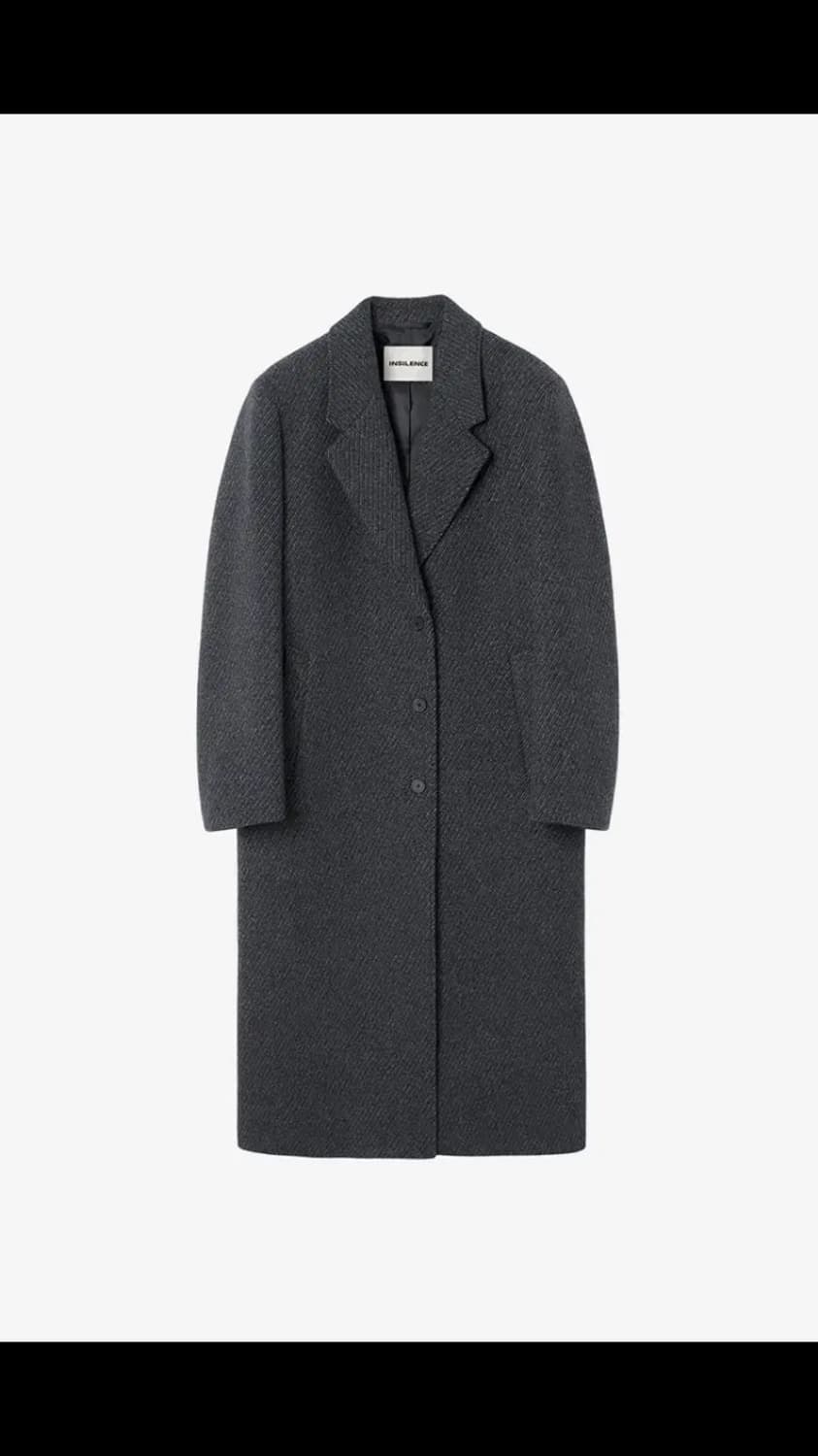 인사일런스 우먼 클래식 맥시 코트 차콜 xs 롱 코트 상품이미지2