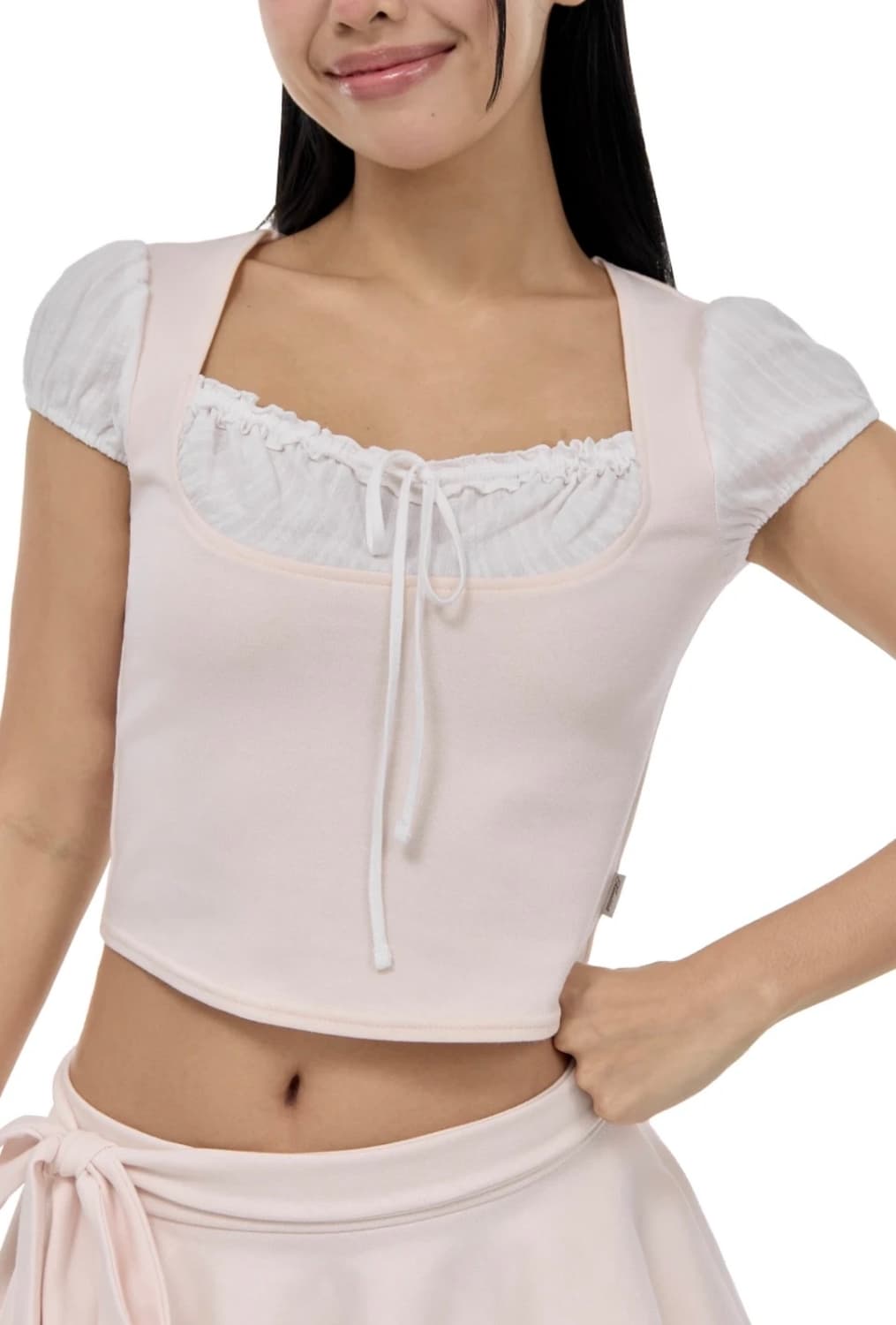 클리시어 Romance layered top, Pink 상품이미지2
