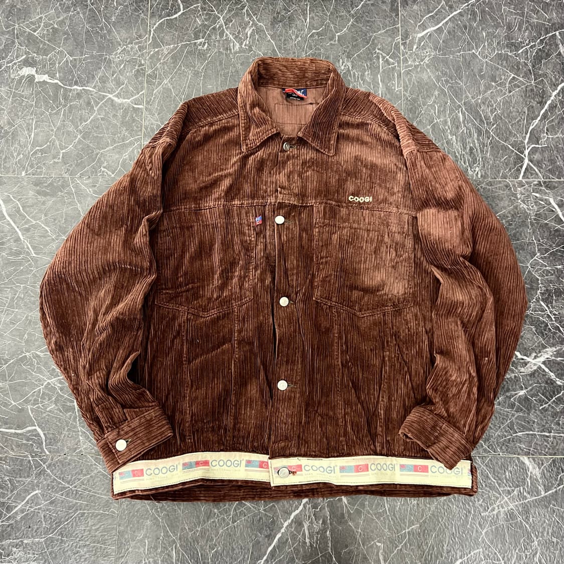 COOGI 쿠지 투포켓 코듀로이 자켓 브라운 상품이미지2