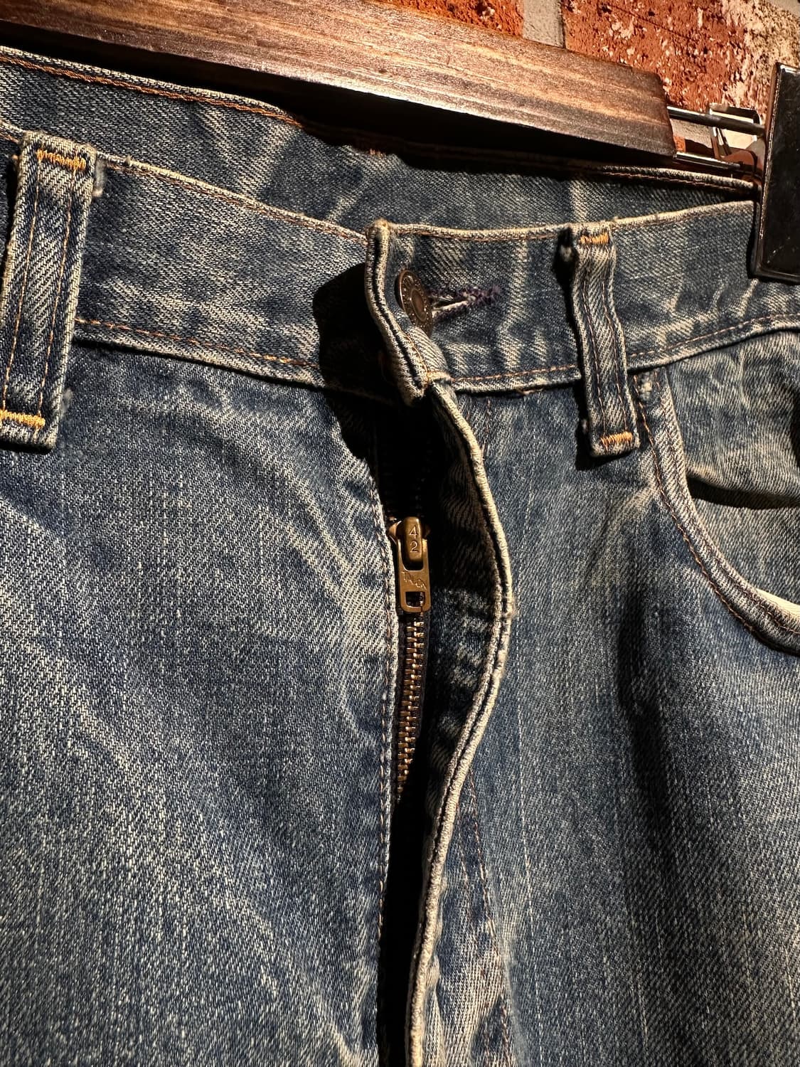 70s USA 빈티지 리바이스 505 66전기 데님 팬츠 상품이미지3