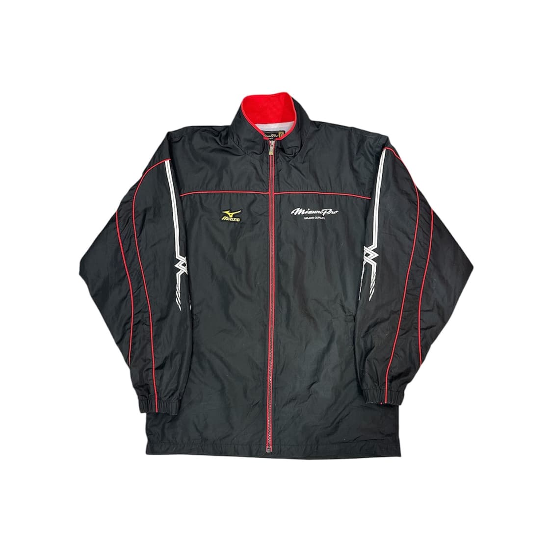 미즈노 블랙 올드스쿨 사이드 라인 오버핏 바람막이 빅 로고 트랙 자켓 L 상품이미지5