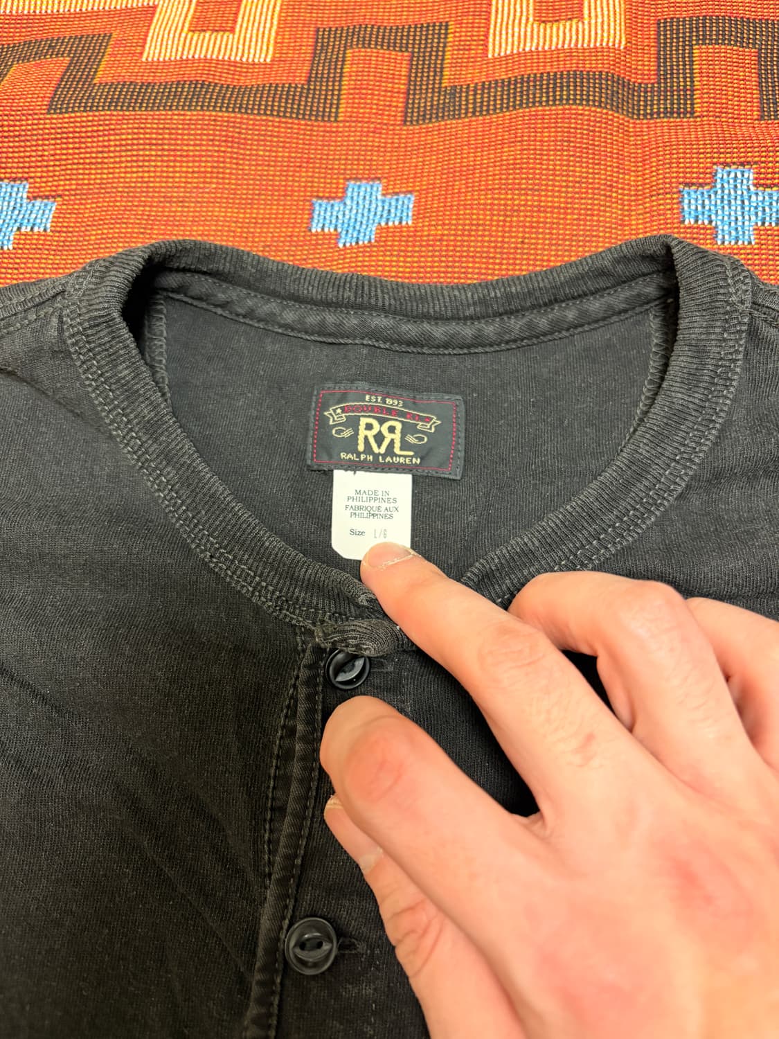 더블알엘 rrl 인디고저지 헨리넥 L 상품이미지2