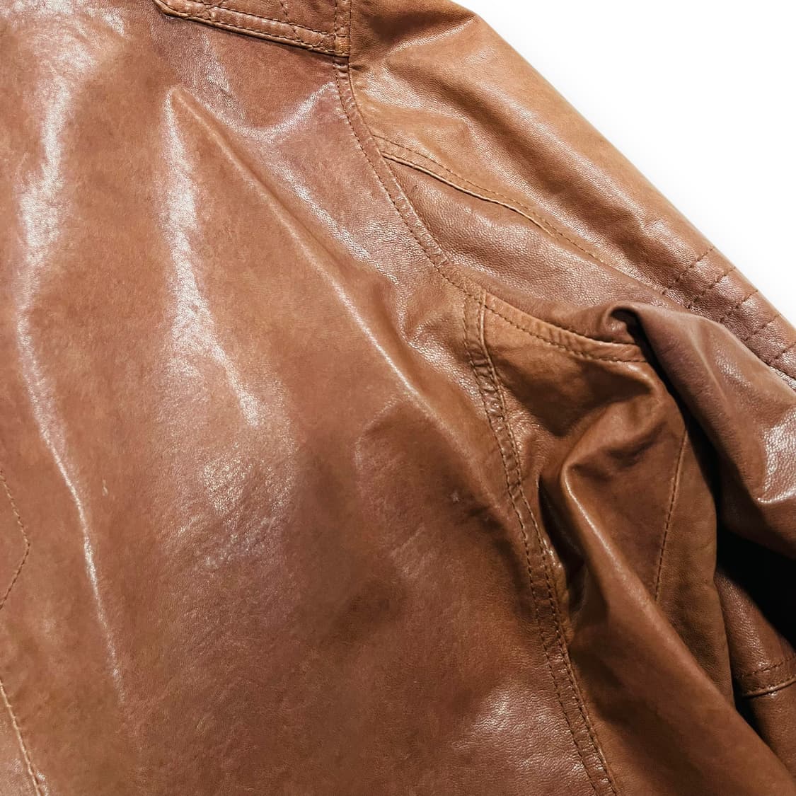 EXR 2010s 웨스턴 다크 브라운 바이커 양가죽 자켓 상품이미지9