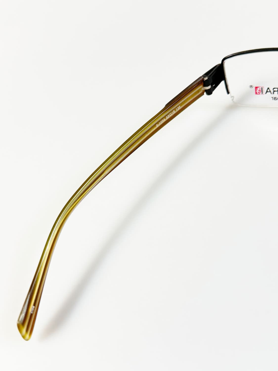 SAMURAI EYEWEAR 블랙 메탈 반무테 스퀘어 빈티지 안경 상품이미지7