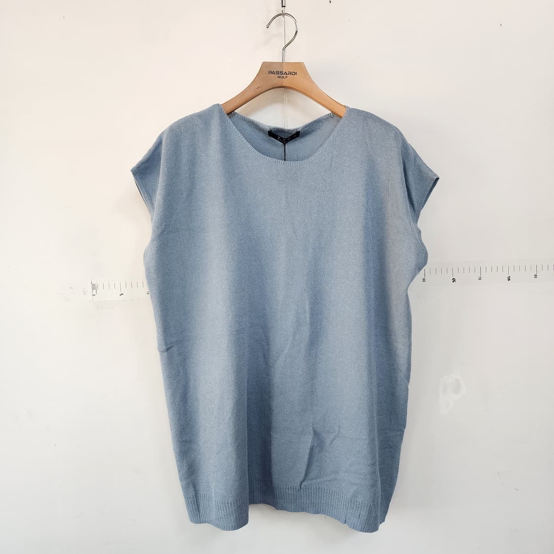 지오송지오반팔 니트 하늘색 상품이미지1