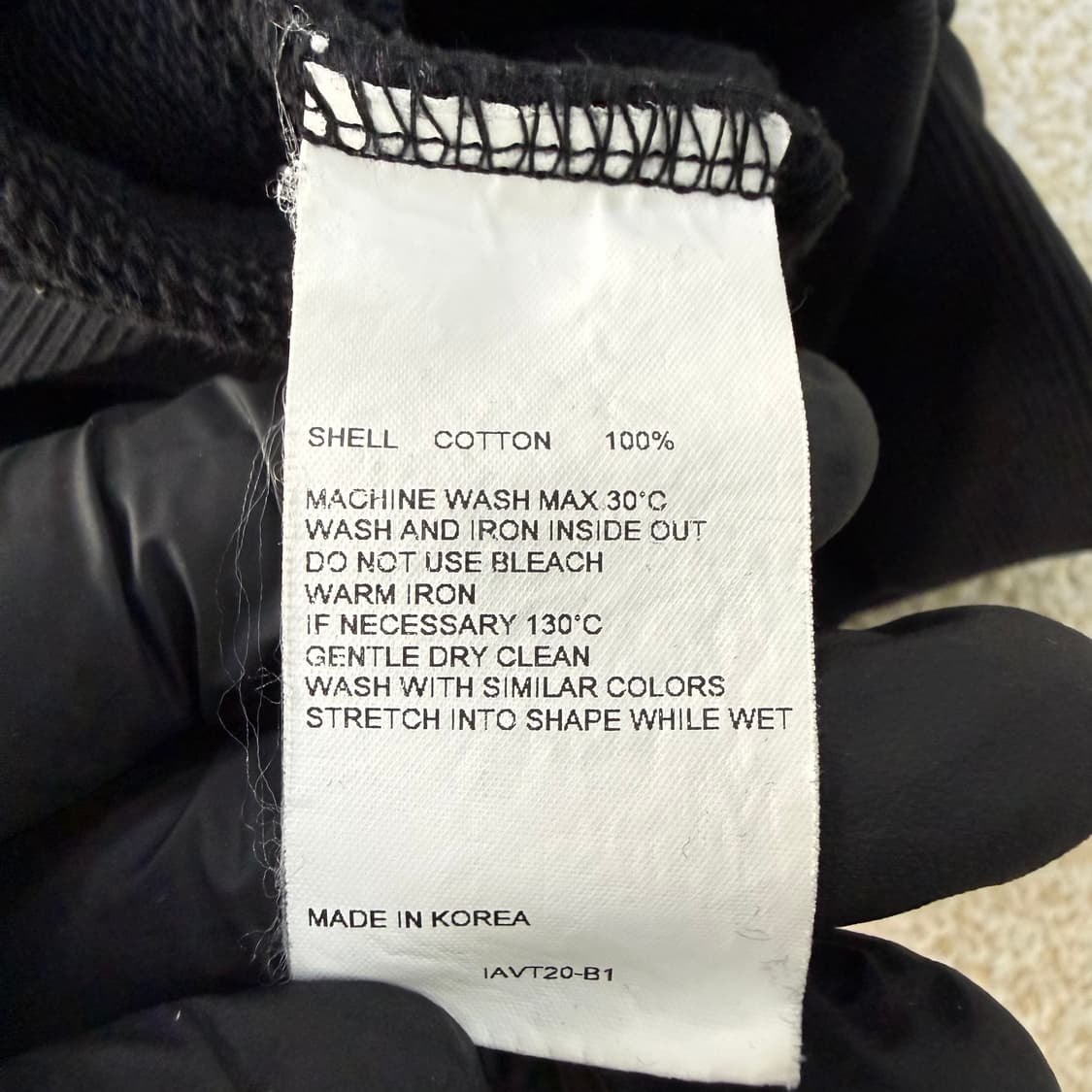 L 비바스튜디오 블랙 맨투맨 0123T1 상품이미지4