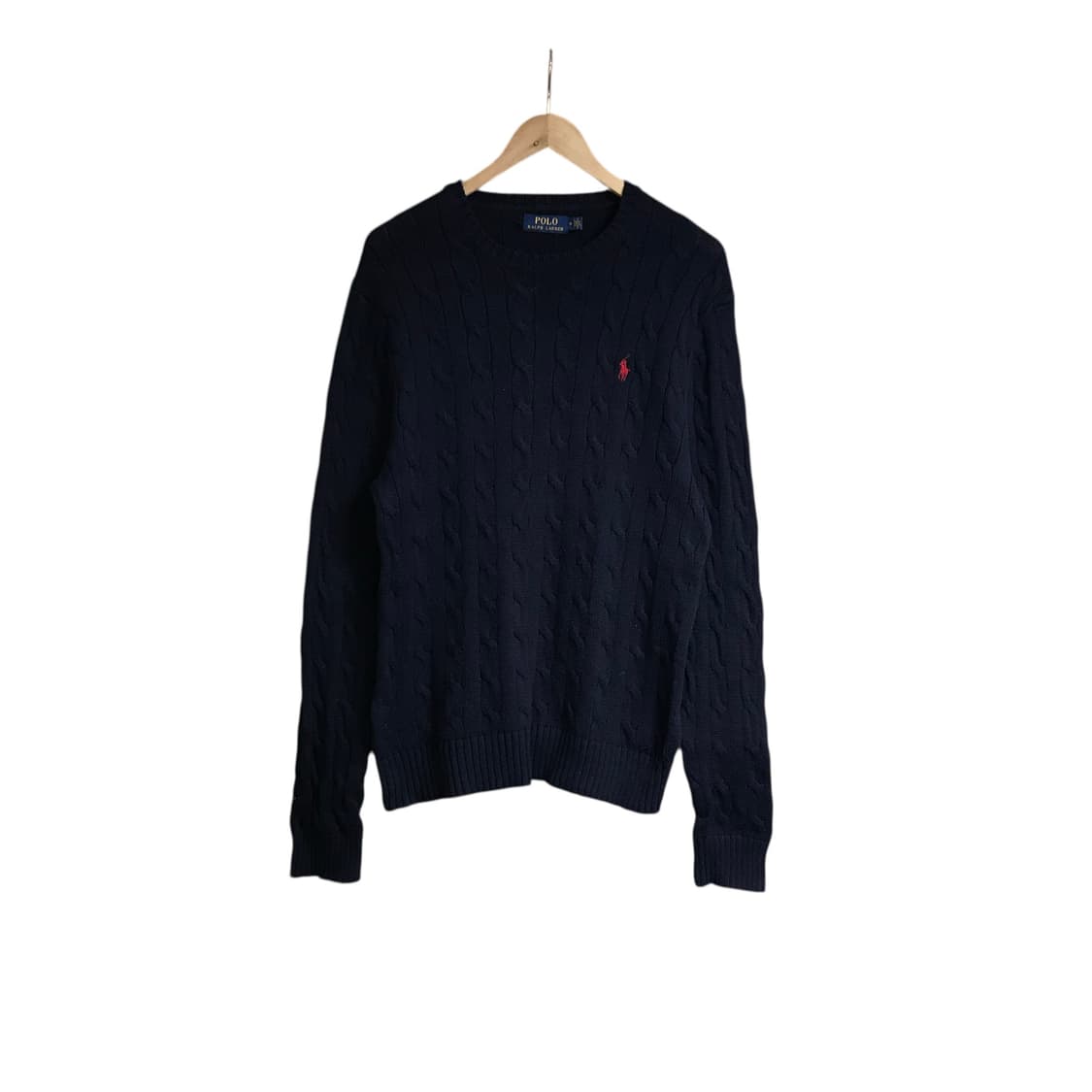 폴로 네이비 신형라인 꽈배기니트 상품이미지2