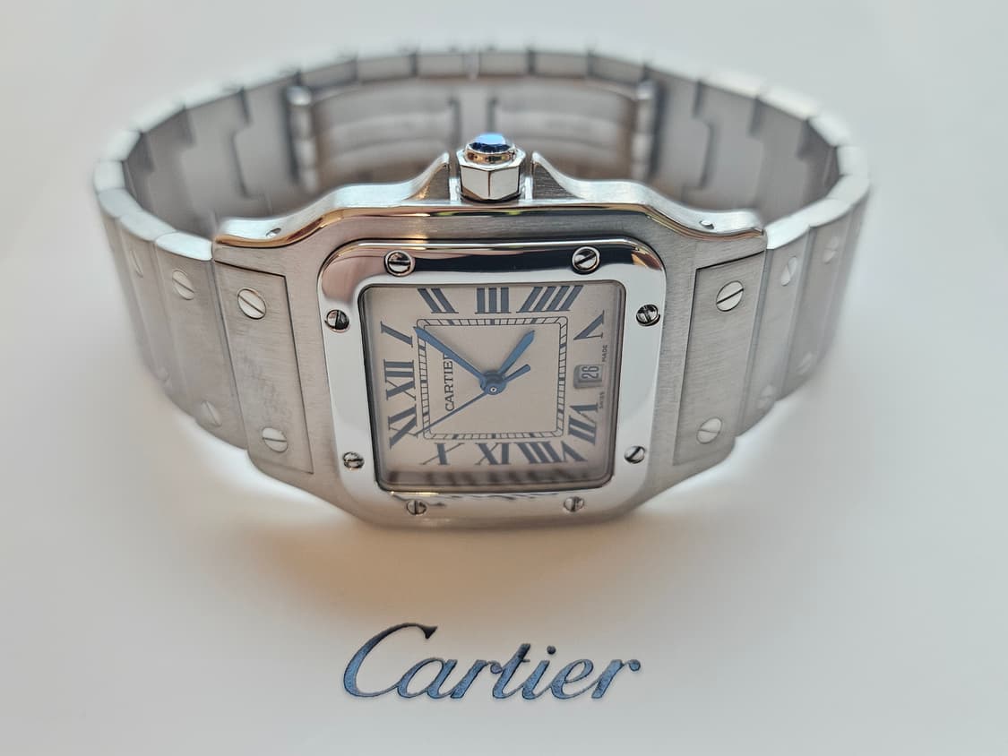 까르띠에 산토스 갈베 라지 스틸 쿼츠 상품이미지2