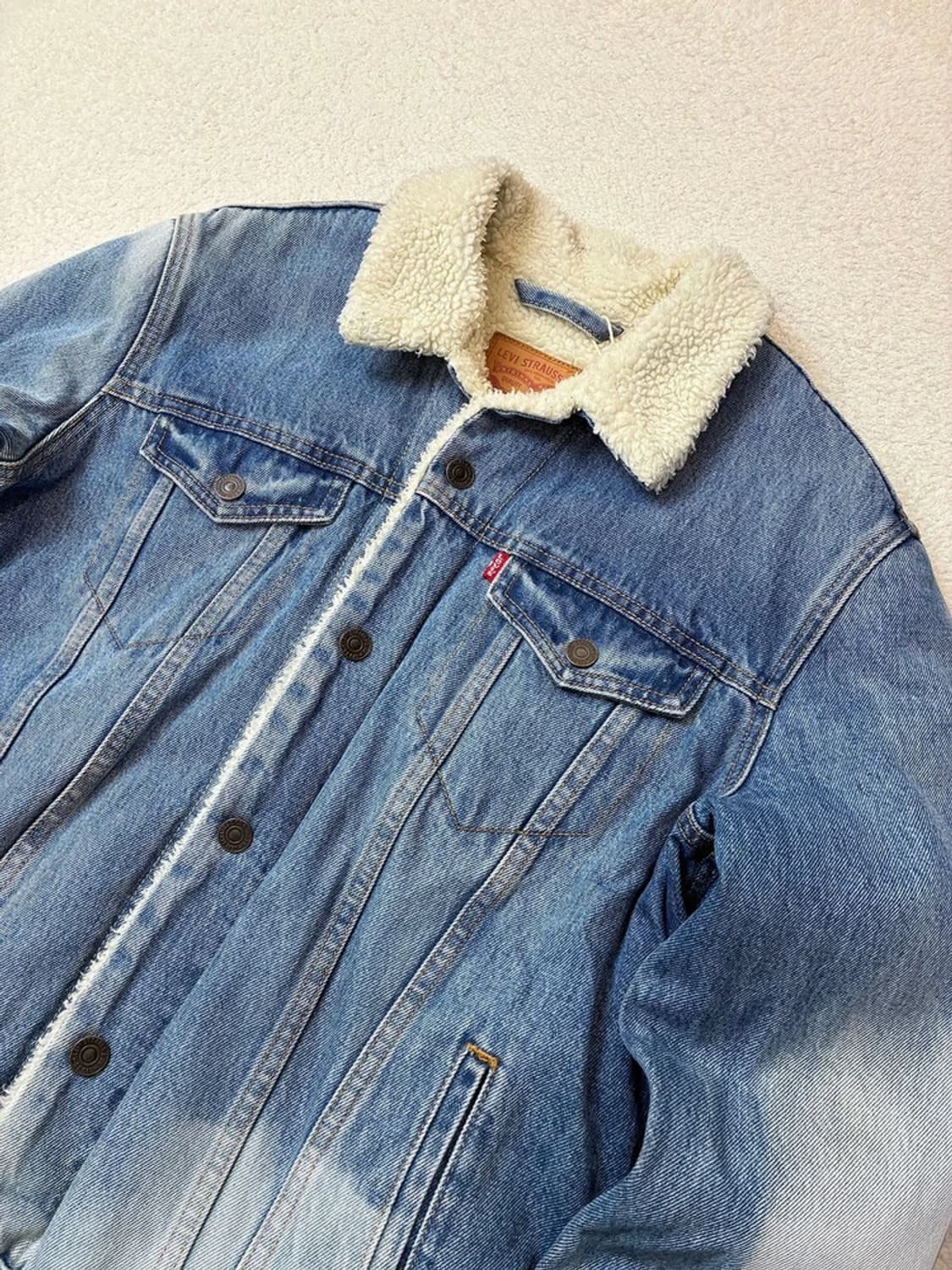 리바이스 00's 양털 아이스 워시드 데님 트러커 자켓 PN6112    상품이미지2