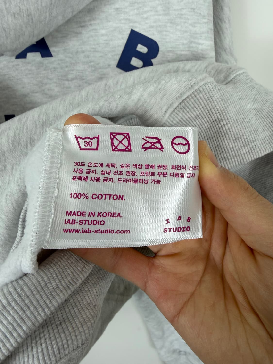 a29) 아이앱스튜디오 라이트 그레이 후드티 상품이미지6