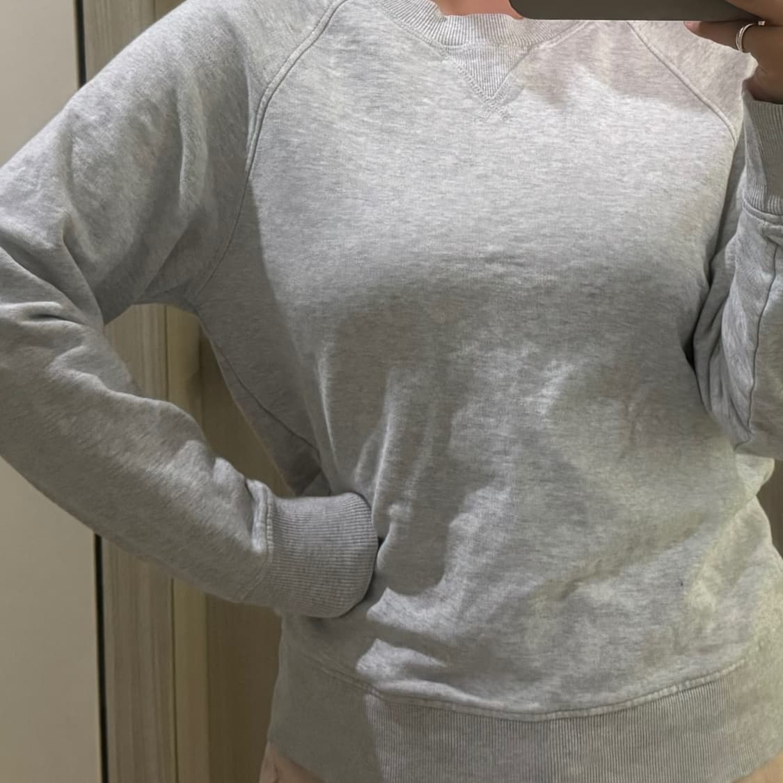 COS 베이직 그레이 코튼 맨투맨  xs  44-55 loop loop 상품이미지7